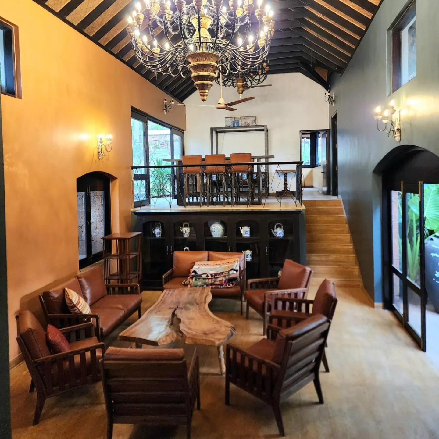 Lobby or reception in Brij Paraiso Saligao, Goa - An Indo-Portuguese Villa