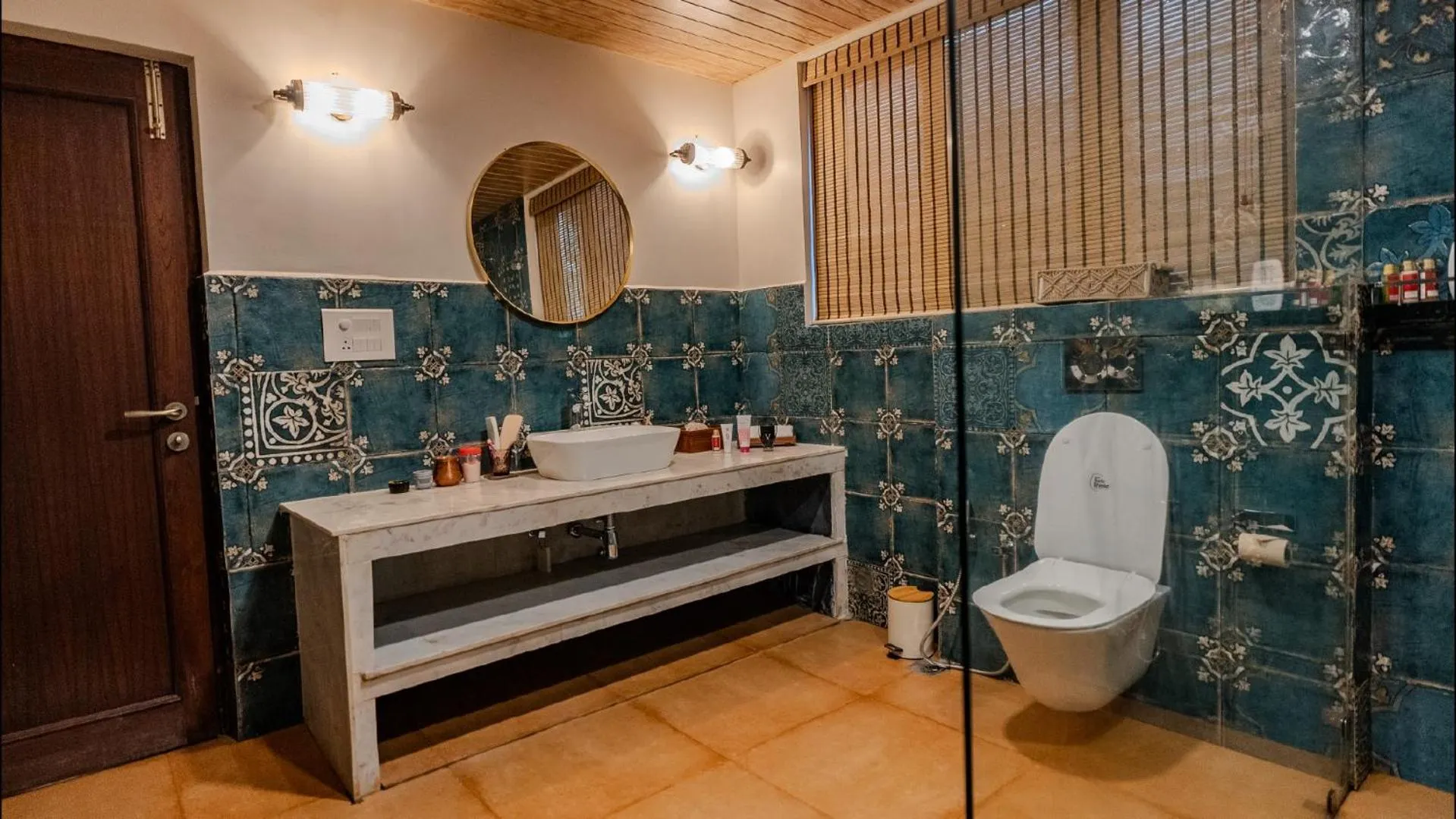 Bathroom in Brij Paraiso Saligao, Goa - An Indo-Portuguese Villa