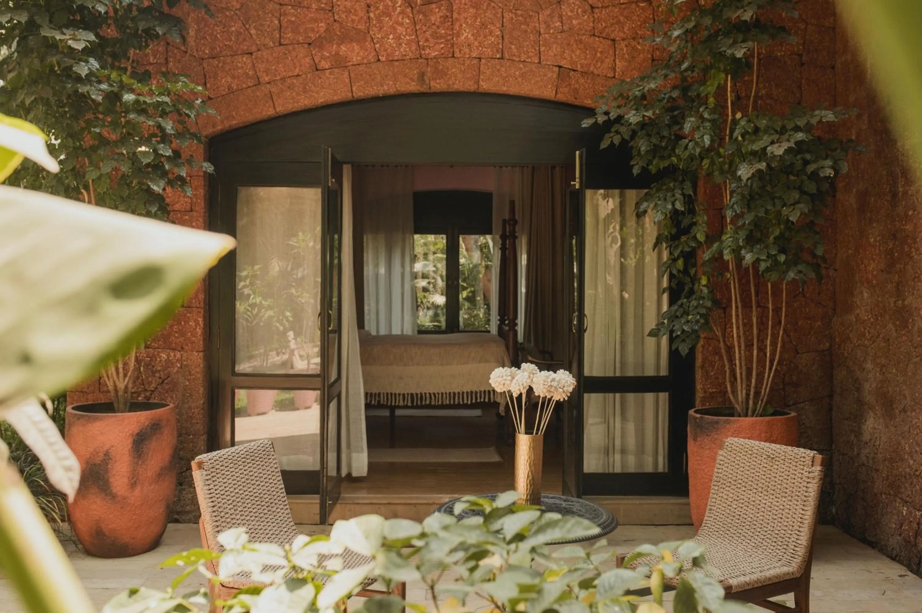 Facade/entrance in Brij Paraiso Saligao, Goa - An Indo-Portuguese Villa