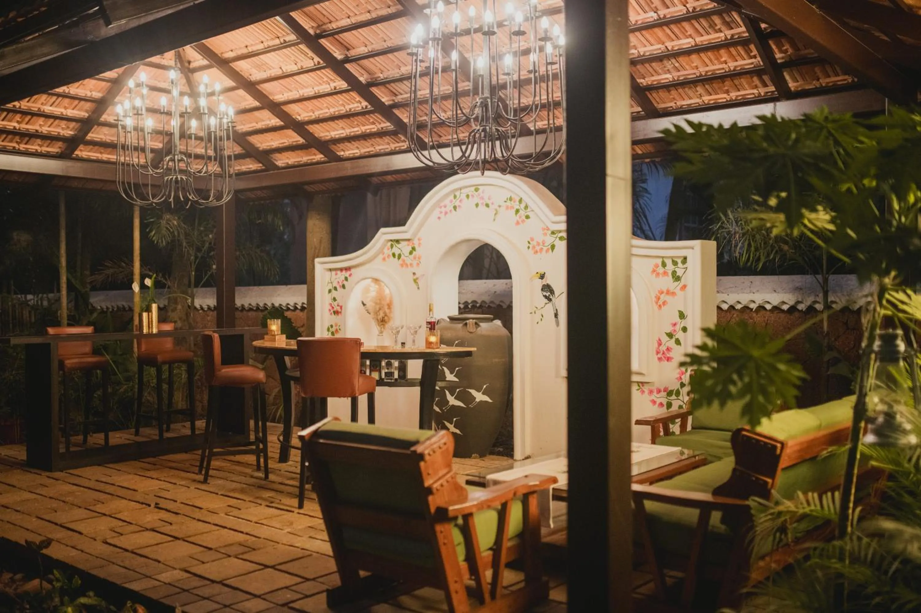 Dining area in Brij Paraiso Saligao, Goa - An Indo-Portuguese Villa