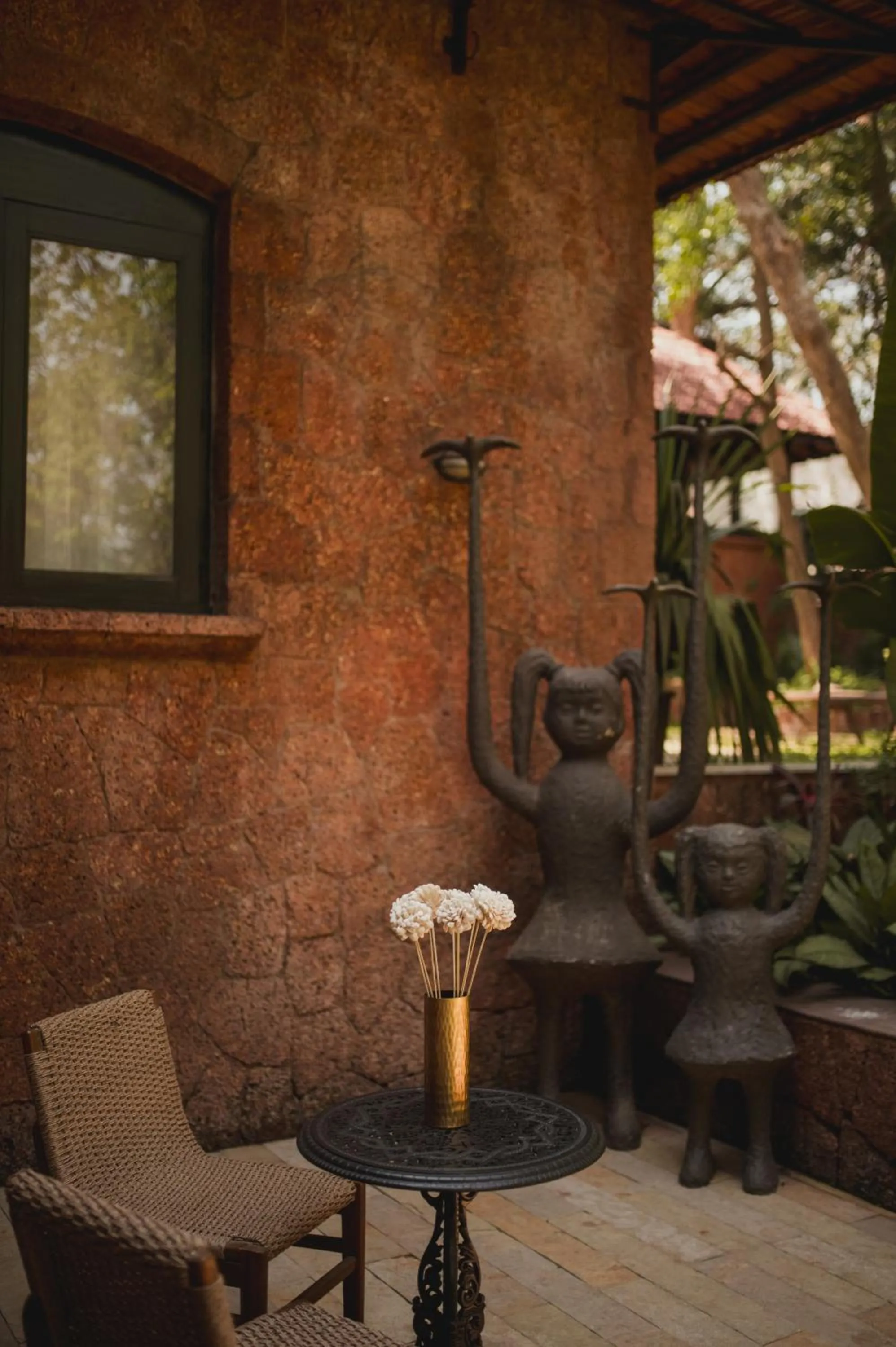 Seating area in Brij Paraiso Saligao, Goa - An Indo-Portuguese Villa