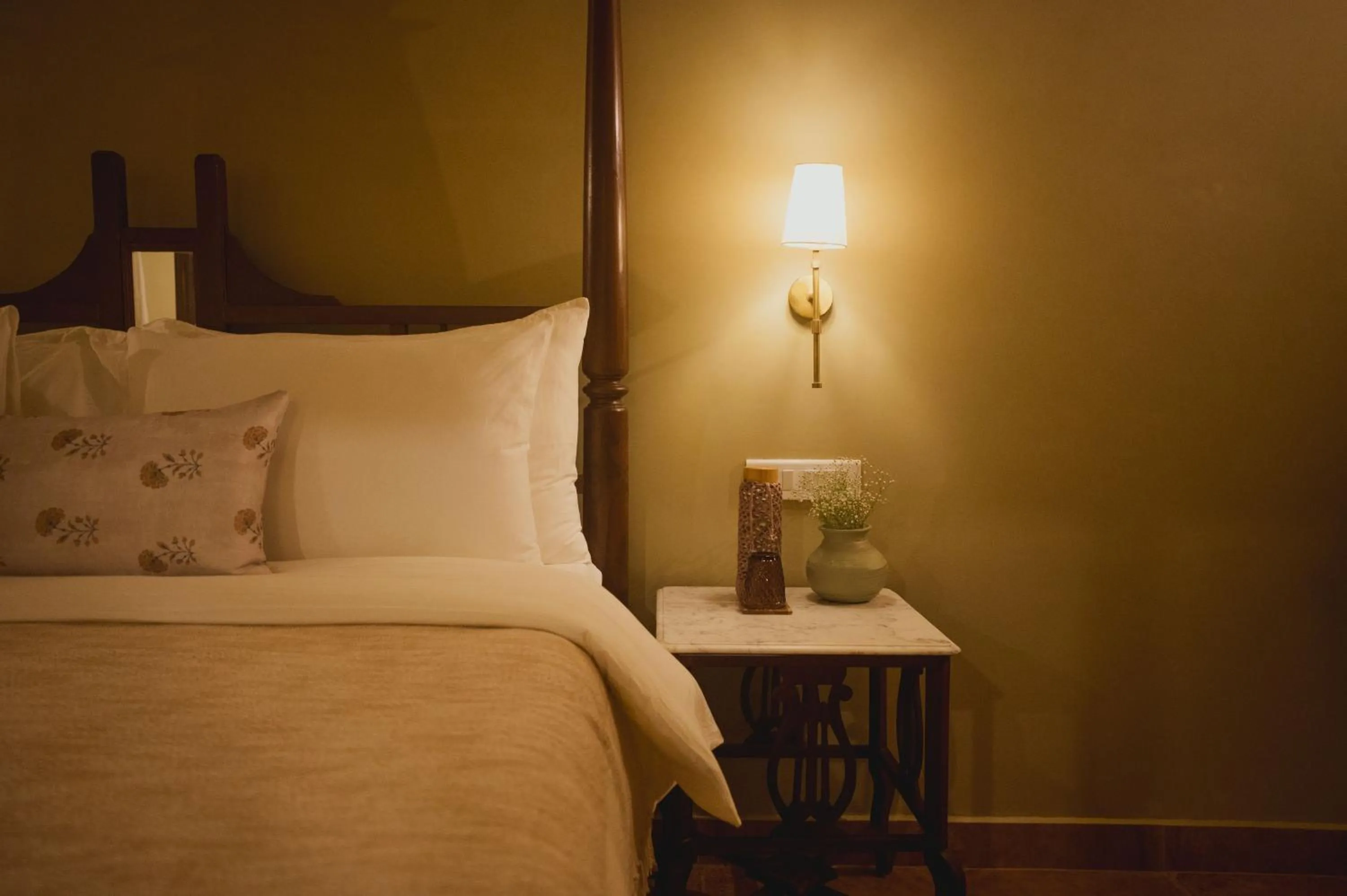 Bed in Brij Paraiso Saligao, Goa - An Indo-Portuguese Villa