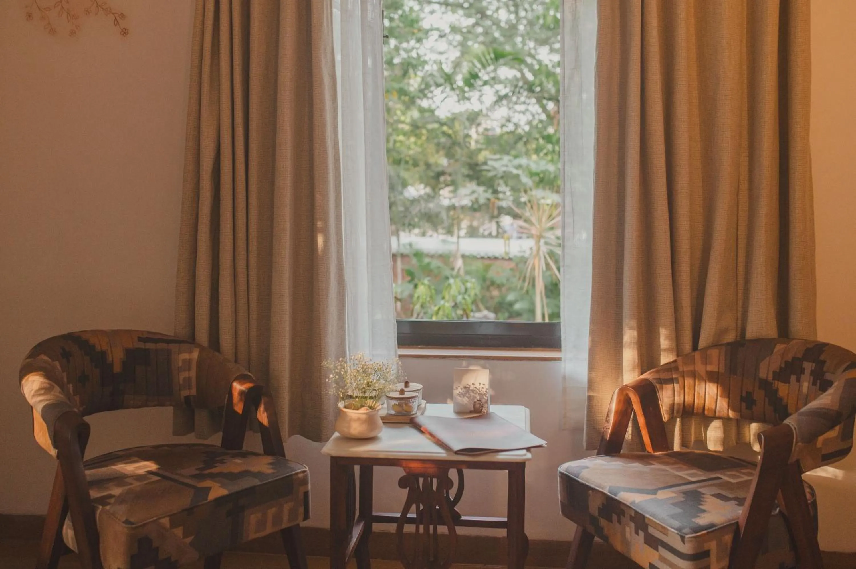 Seating area in Brij Paraiso Saligao, Goa - An Indo-Portuguese Villa