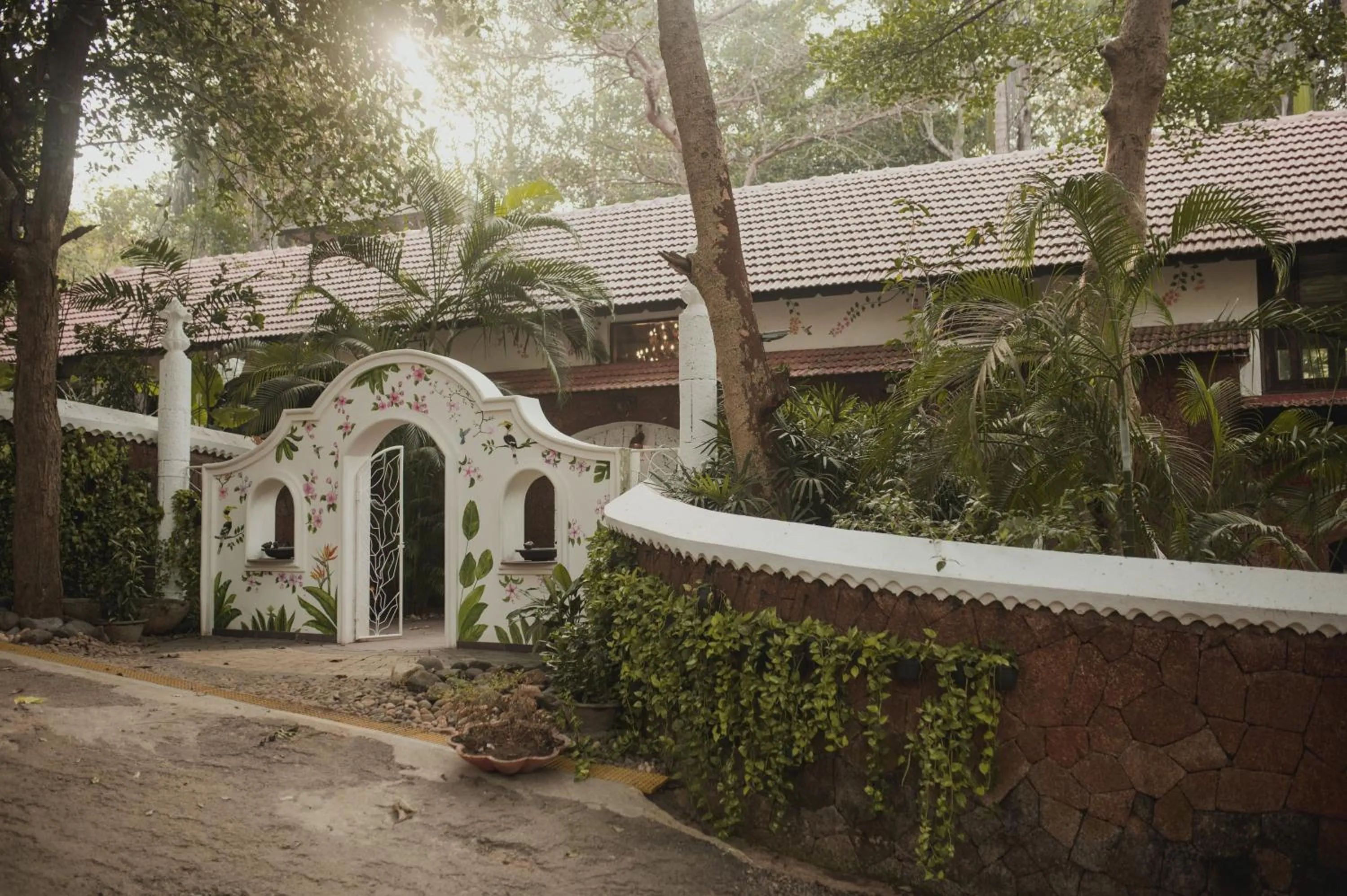 Facade/entrance in Brij Paraiso Saligao, Goa - An Indo-Portuguese Villa