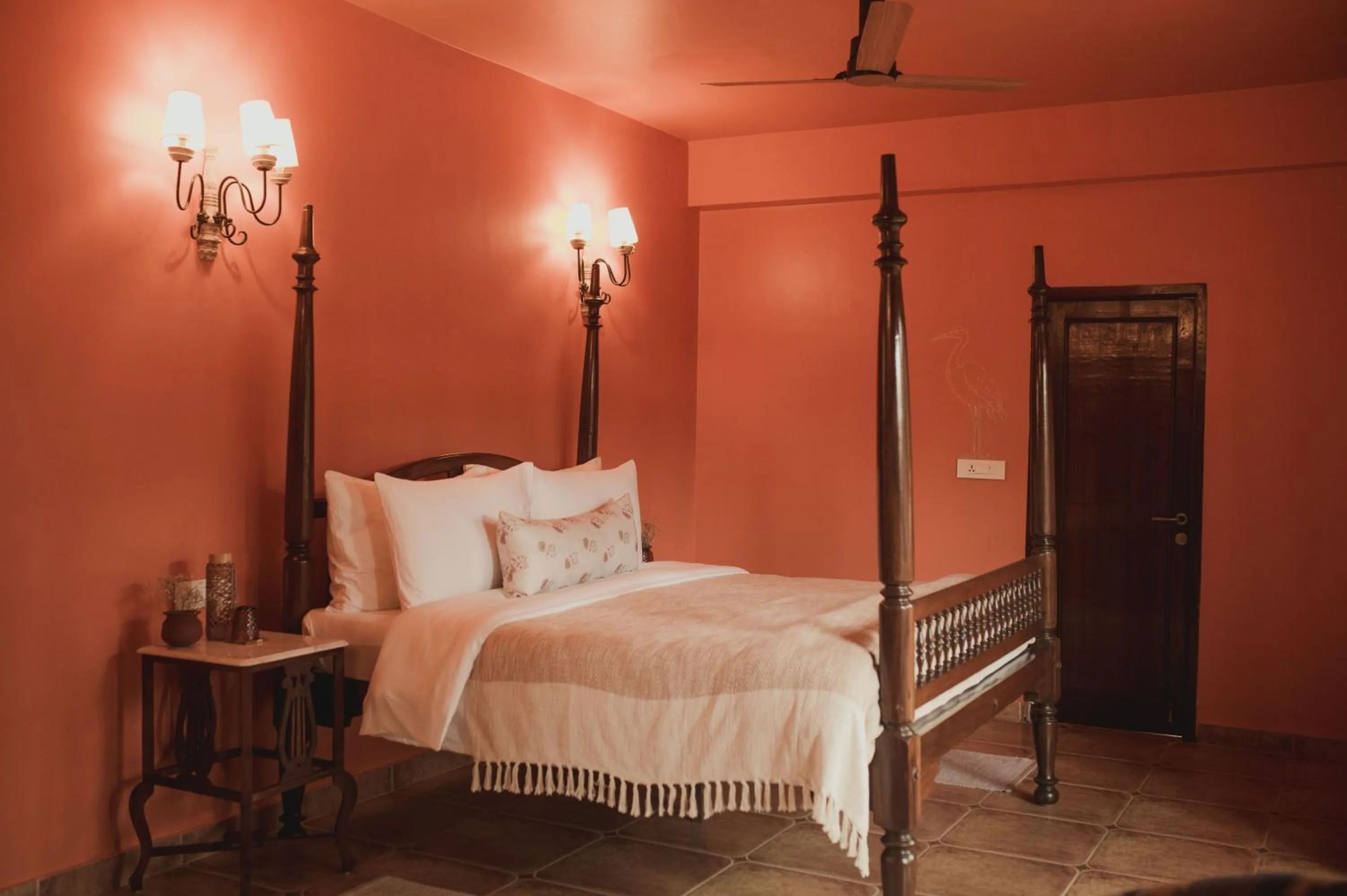 Bed in Brij Paraiso Saligao, Goa - An Indo-Portuguese Villa