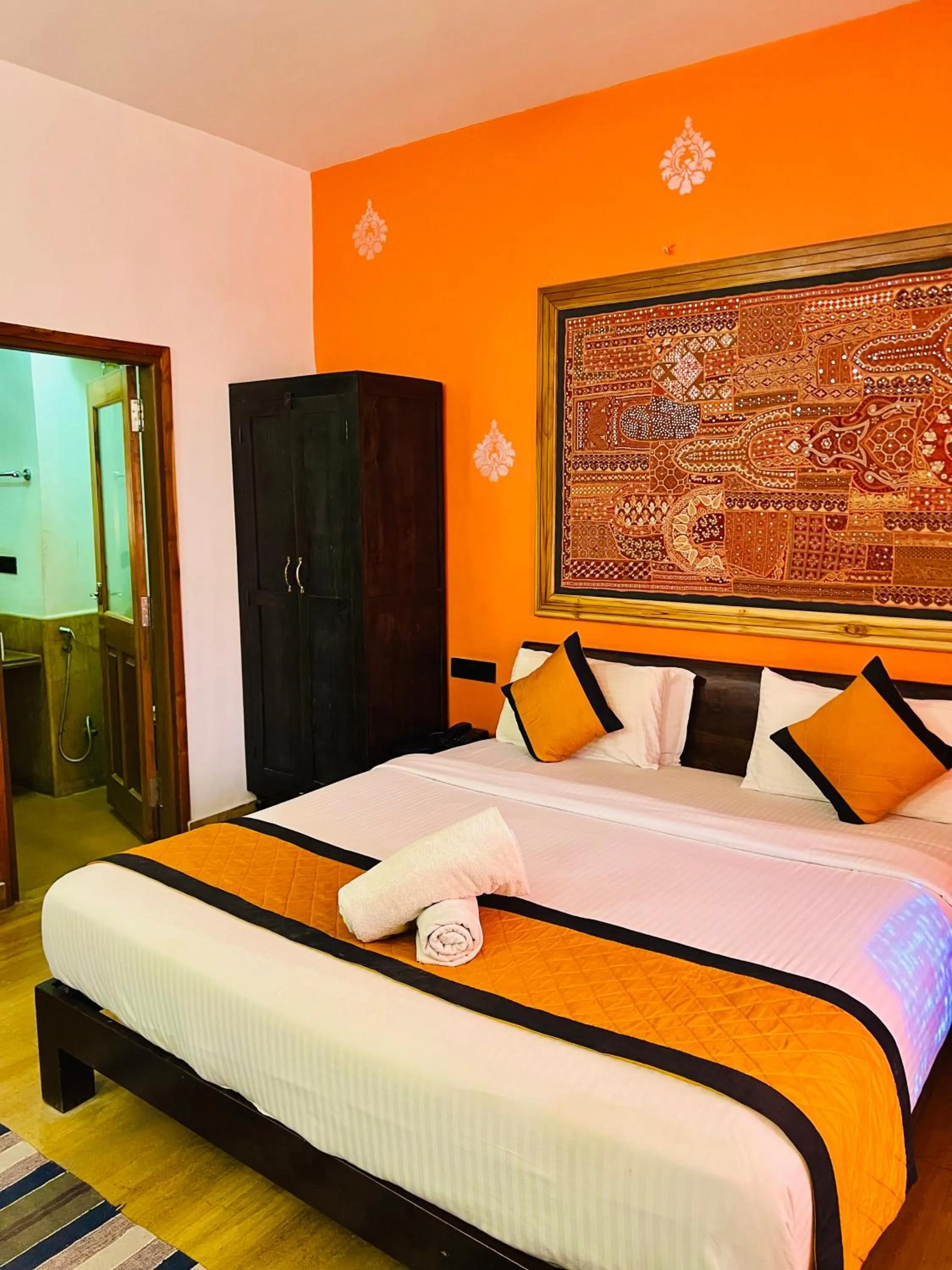 Bedroom, Bed in Hotel Jaisan Haveli