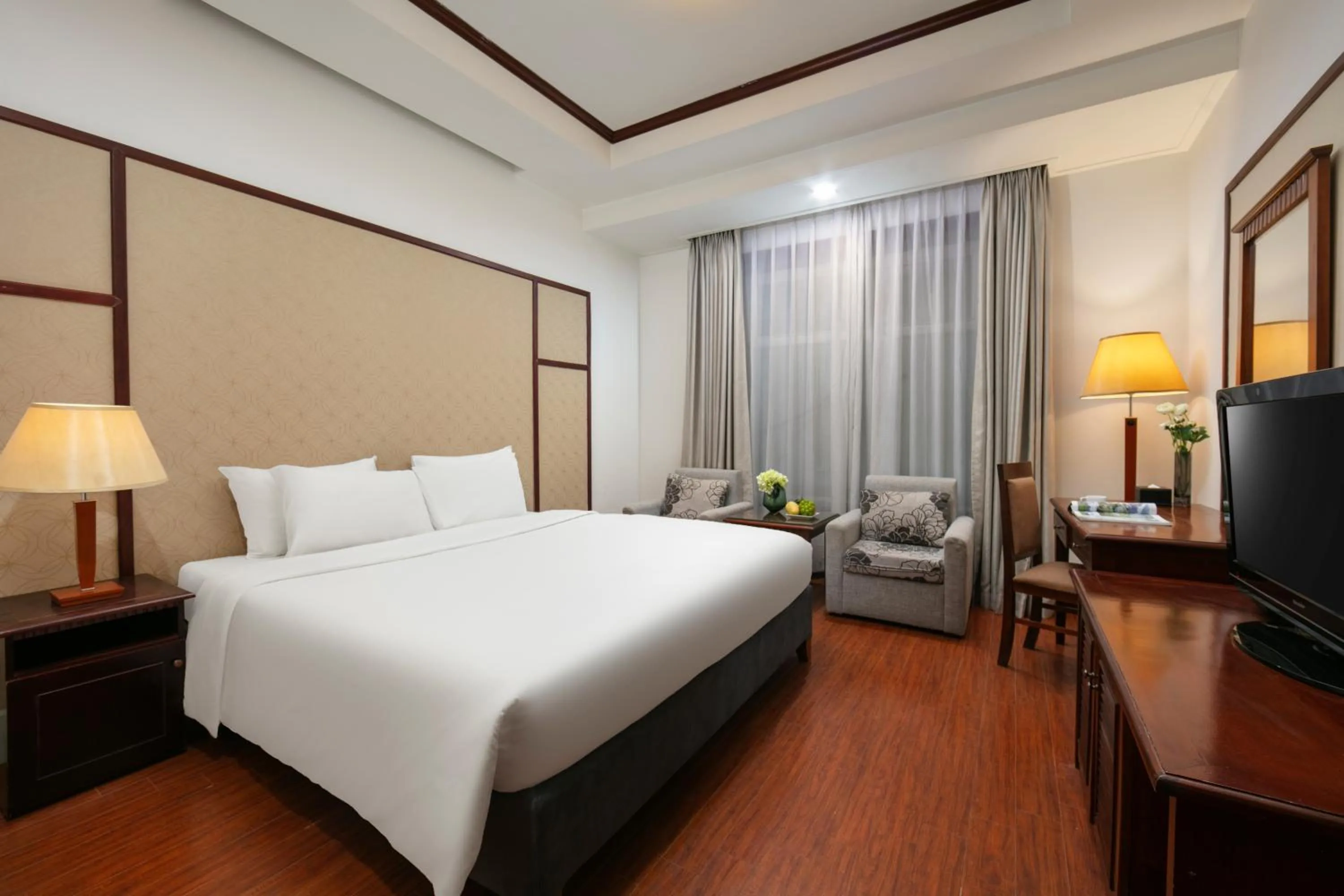 Communal lounge/ TV room, Bed in Sao Mai Boutique Hotel