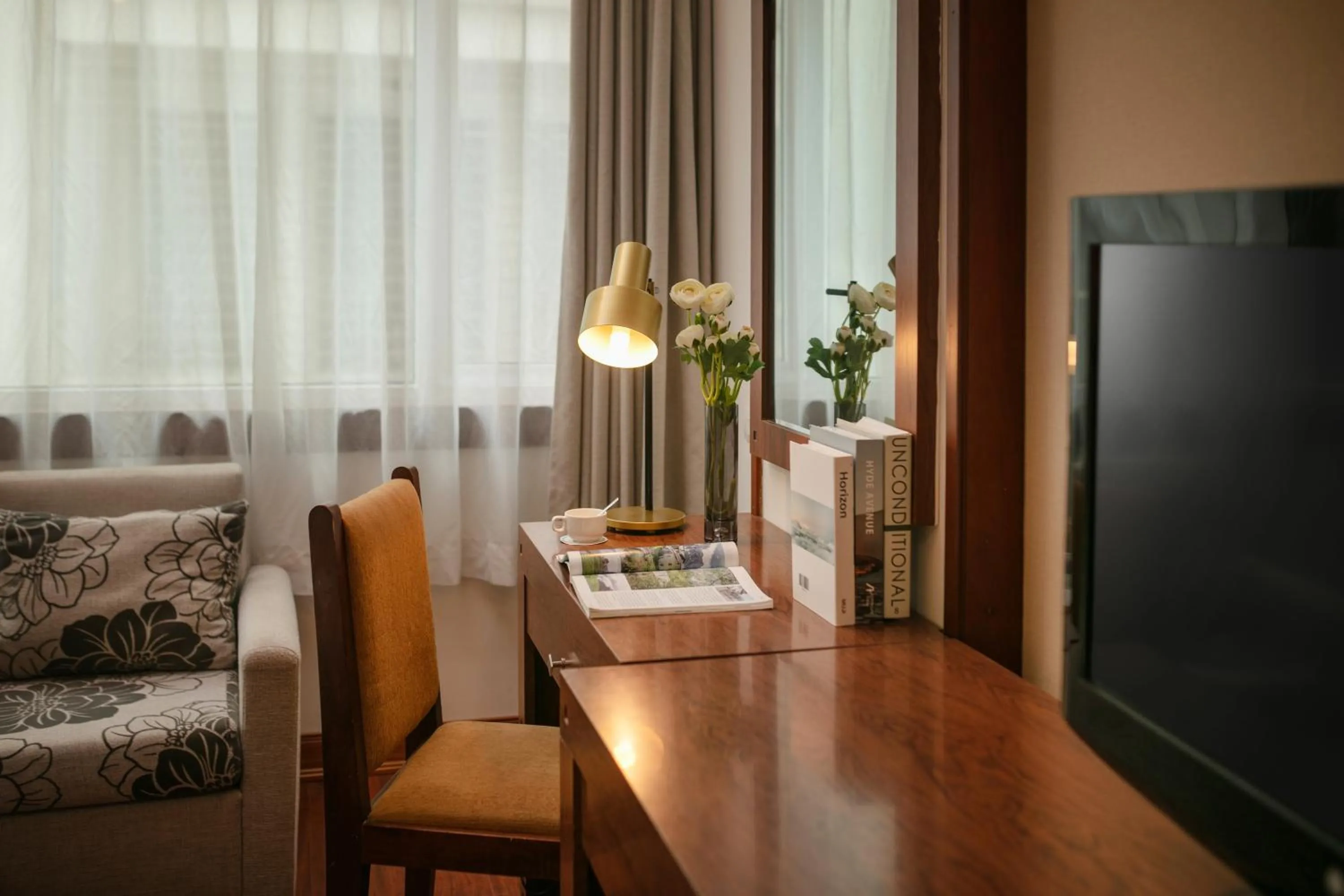 Seating area in Sao Mai Boutique Hotel