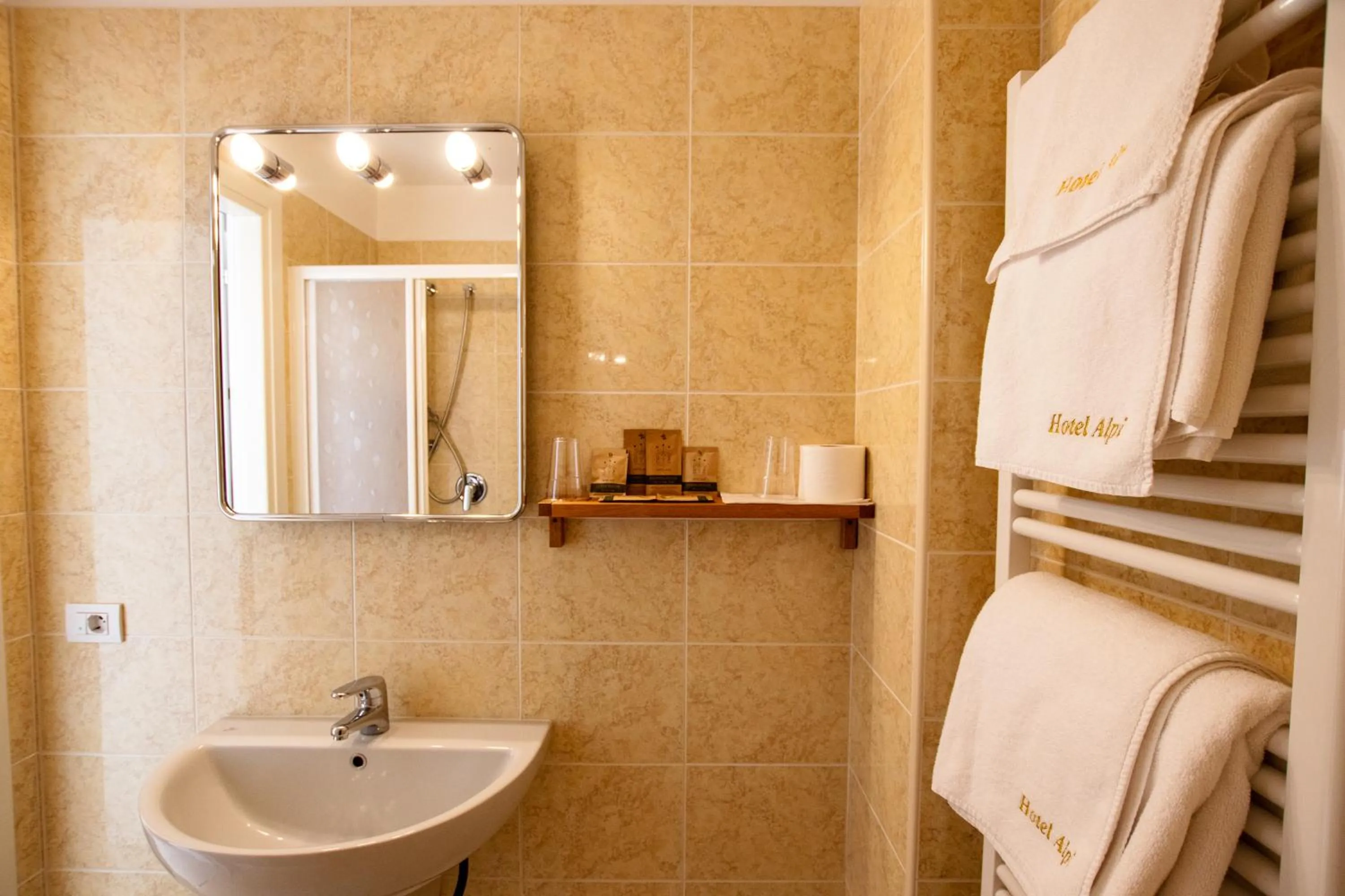 Bathroom in Hotel Alpi