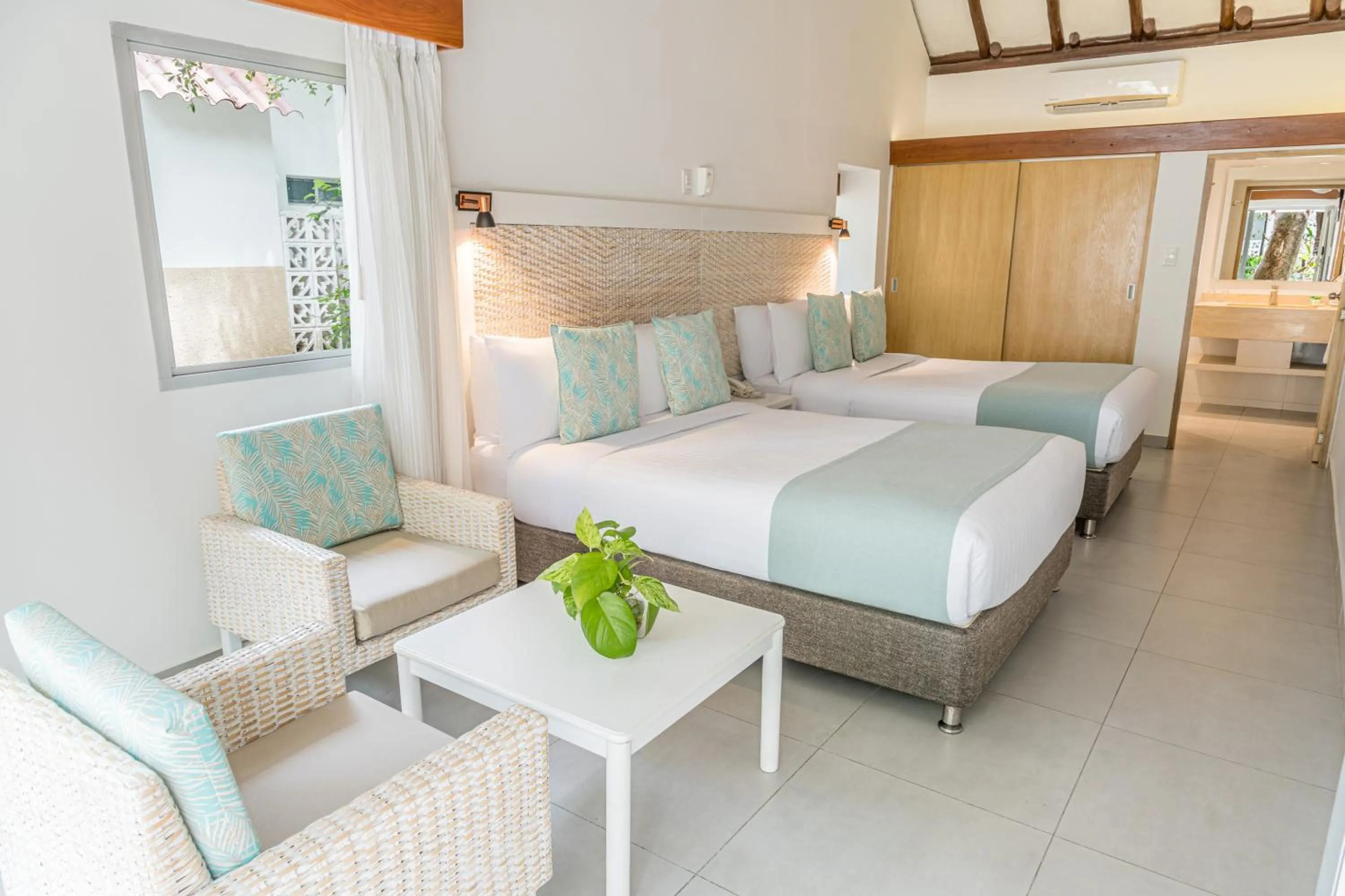 Bed in Hotel Irotama Bungalows & Bohios