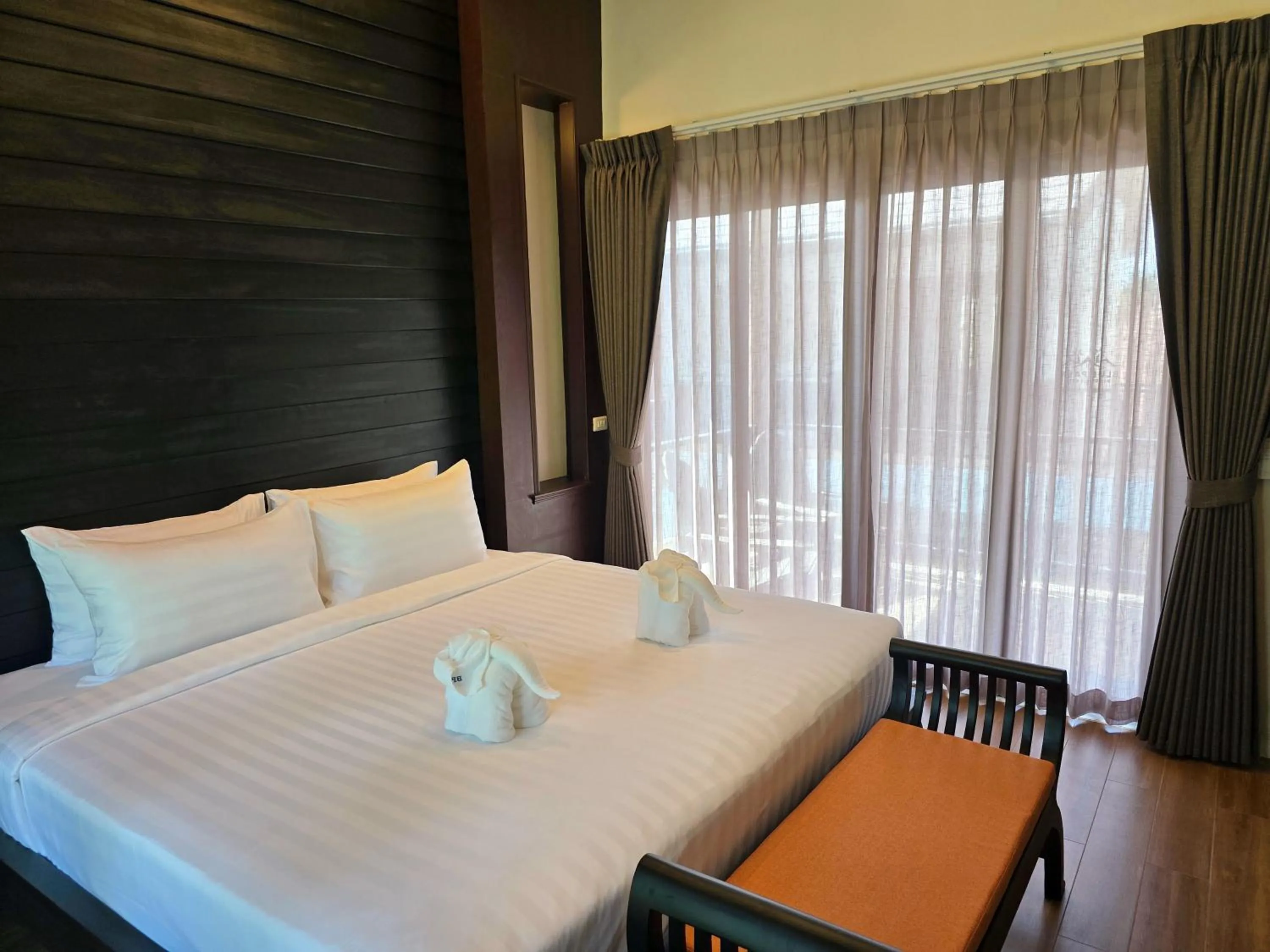 Bedroom, Bed in Blue Palm Residence Kata