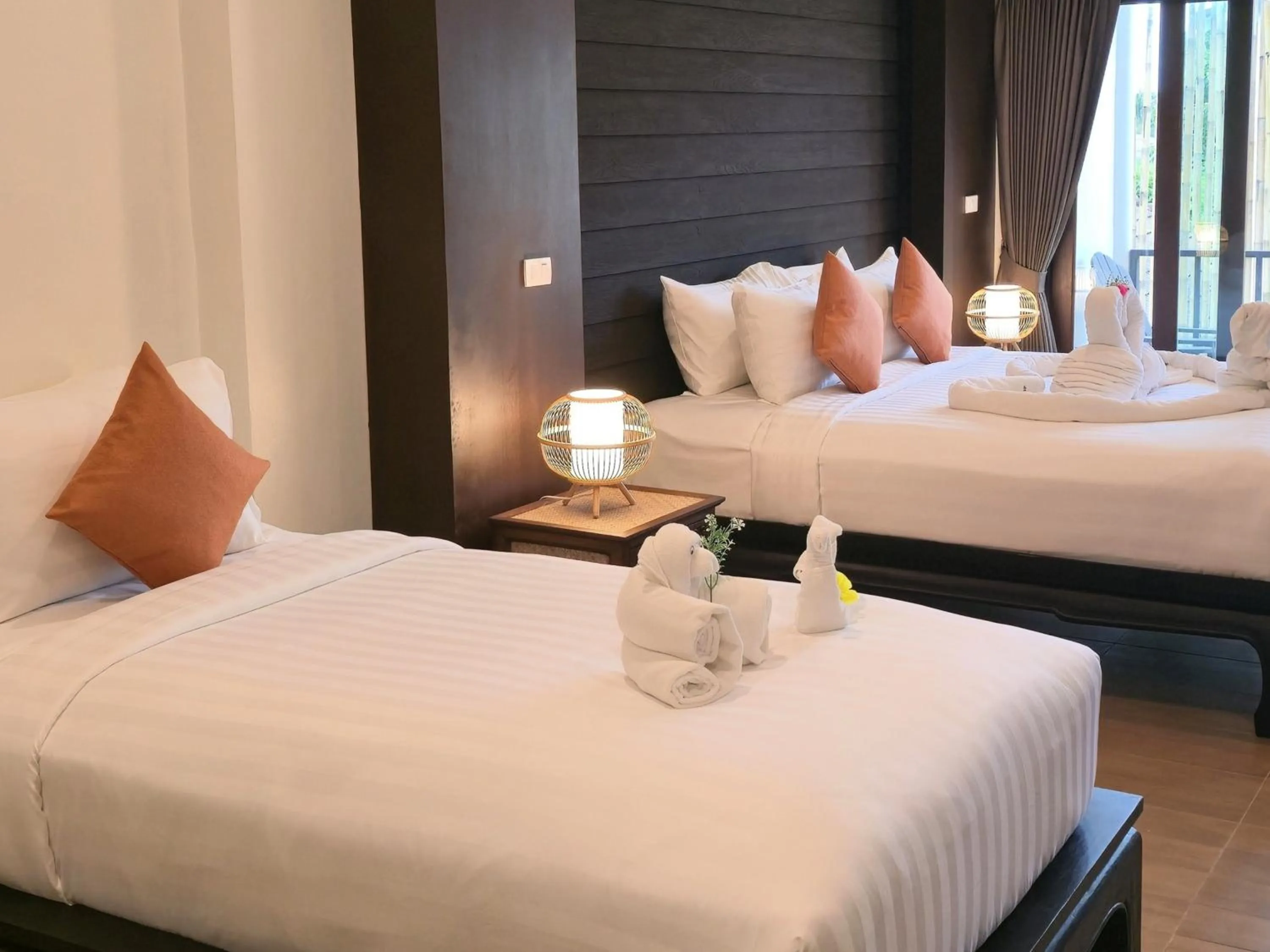 Bedroom, Bed in Blue Palm Residence Kata