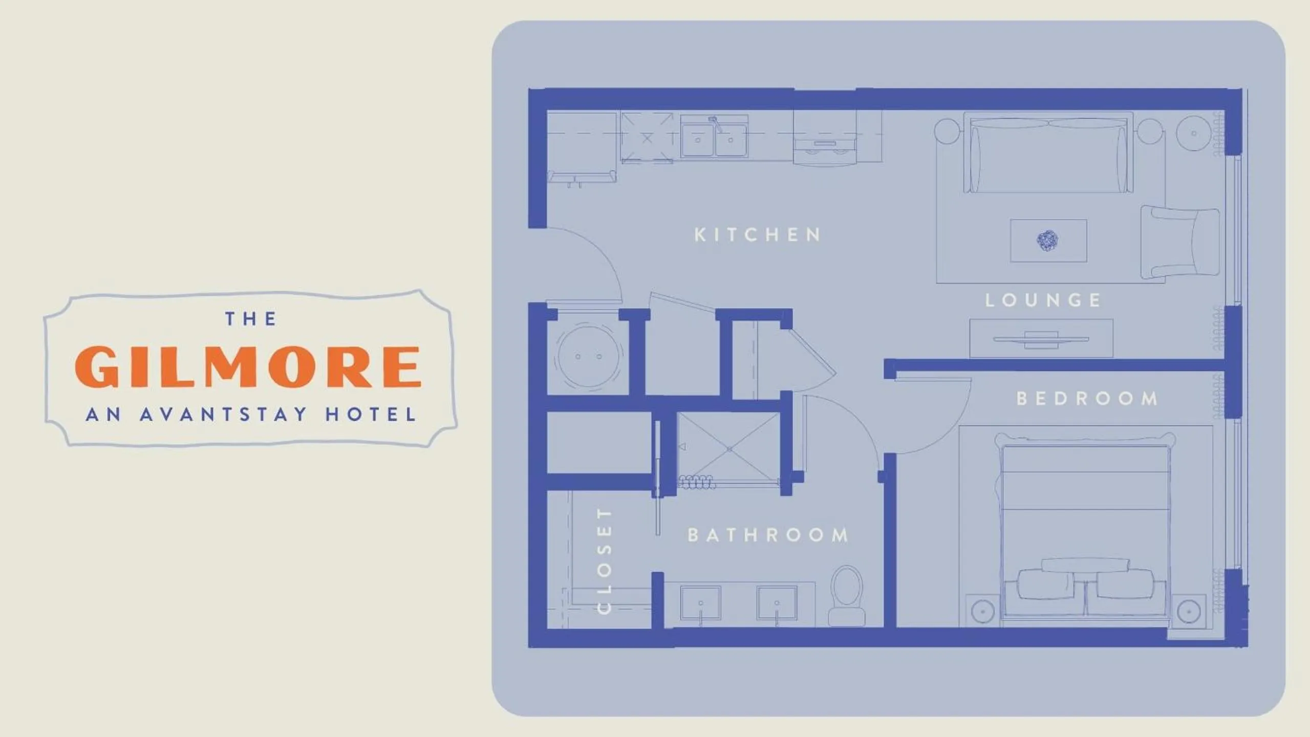 Floor plan in The Gilmore, an AvantStay Hotel