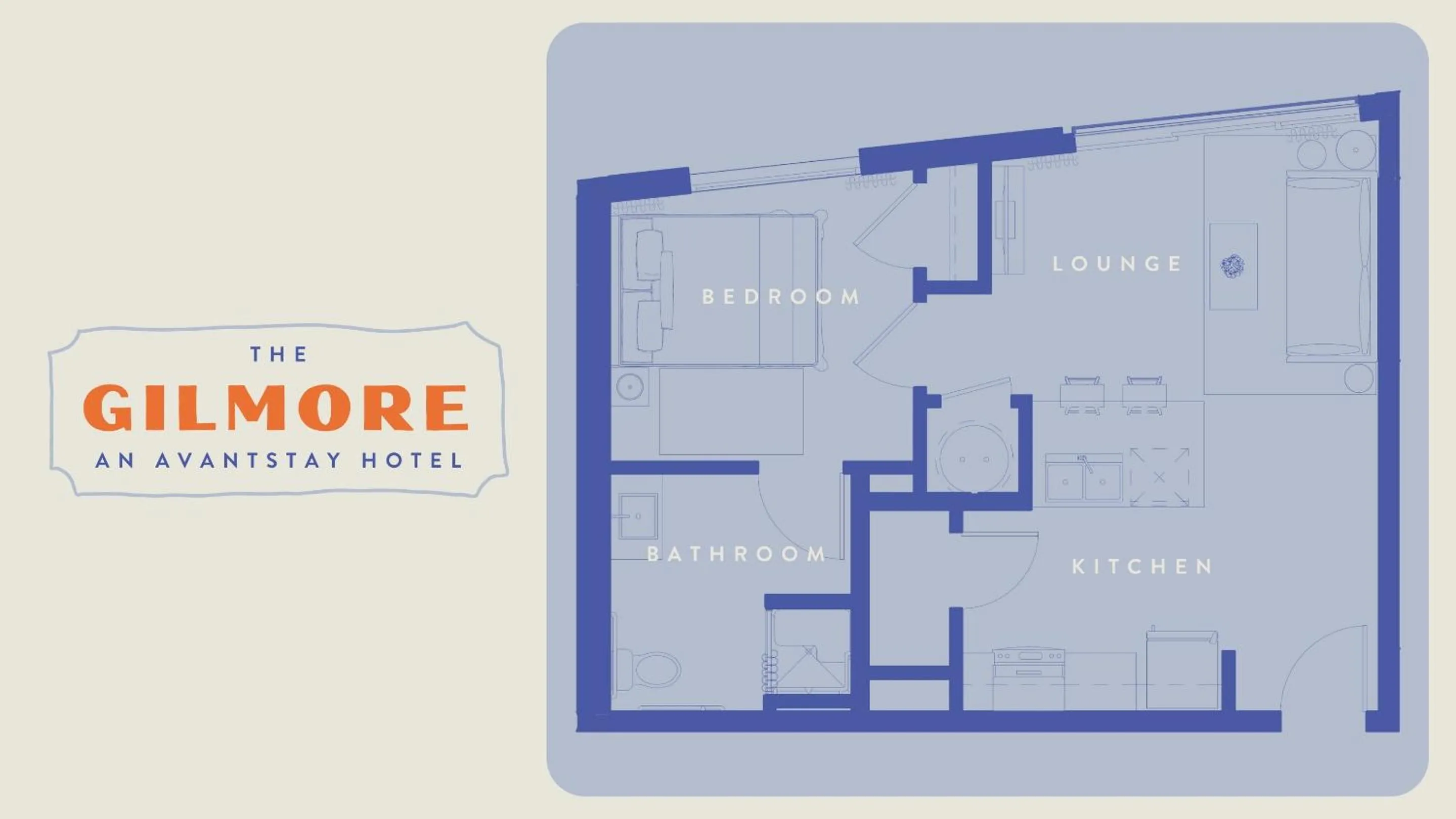 Floor plan in The Gilmore, an AvantStay Hotel