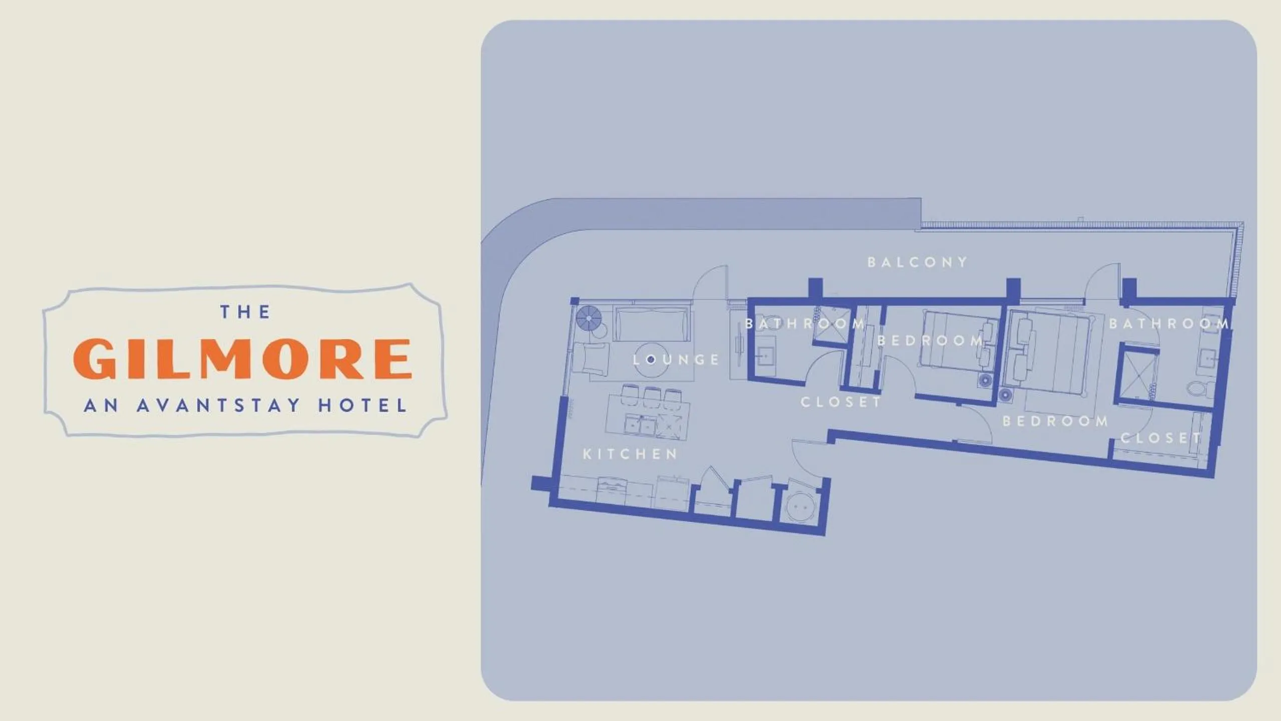 Floor plan in The Gilmore, an AvantStay Hotel