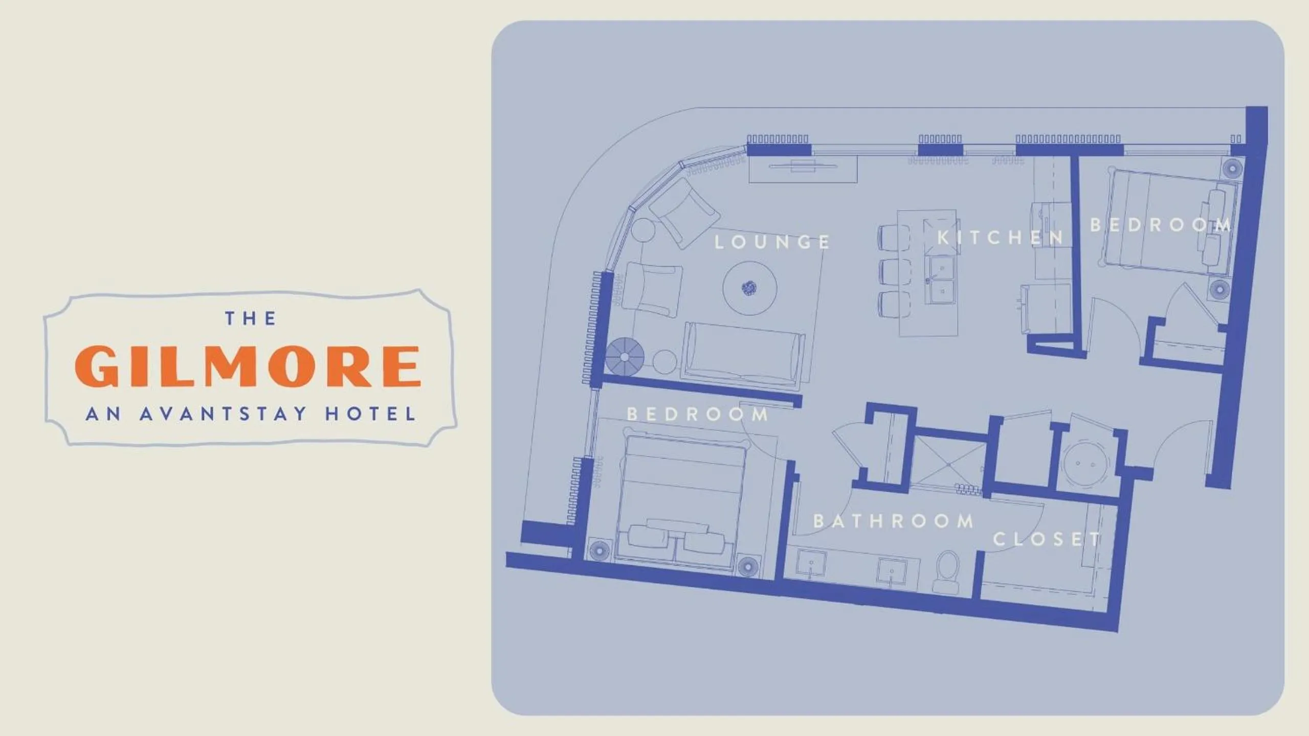 Floor plan in The Gilmore, an AvantStay Hotel