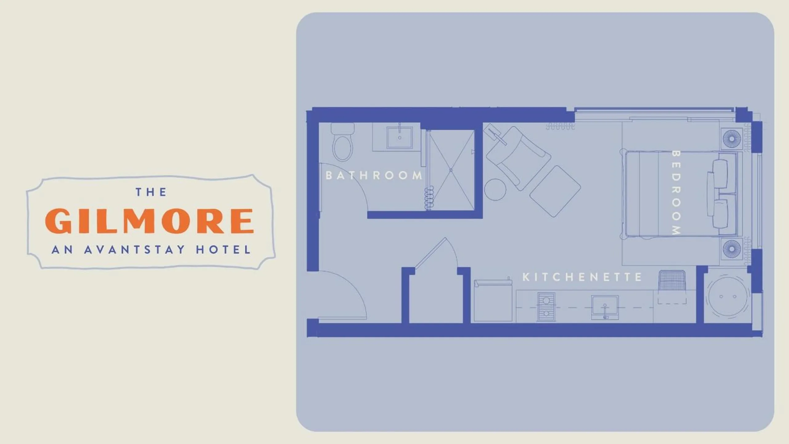 Floor plan in The Gilmore, an AvantStay Hotel