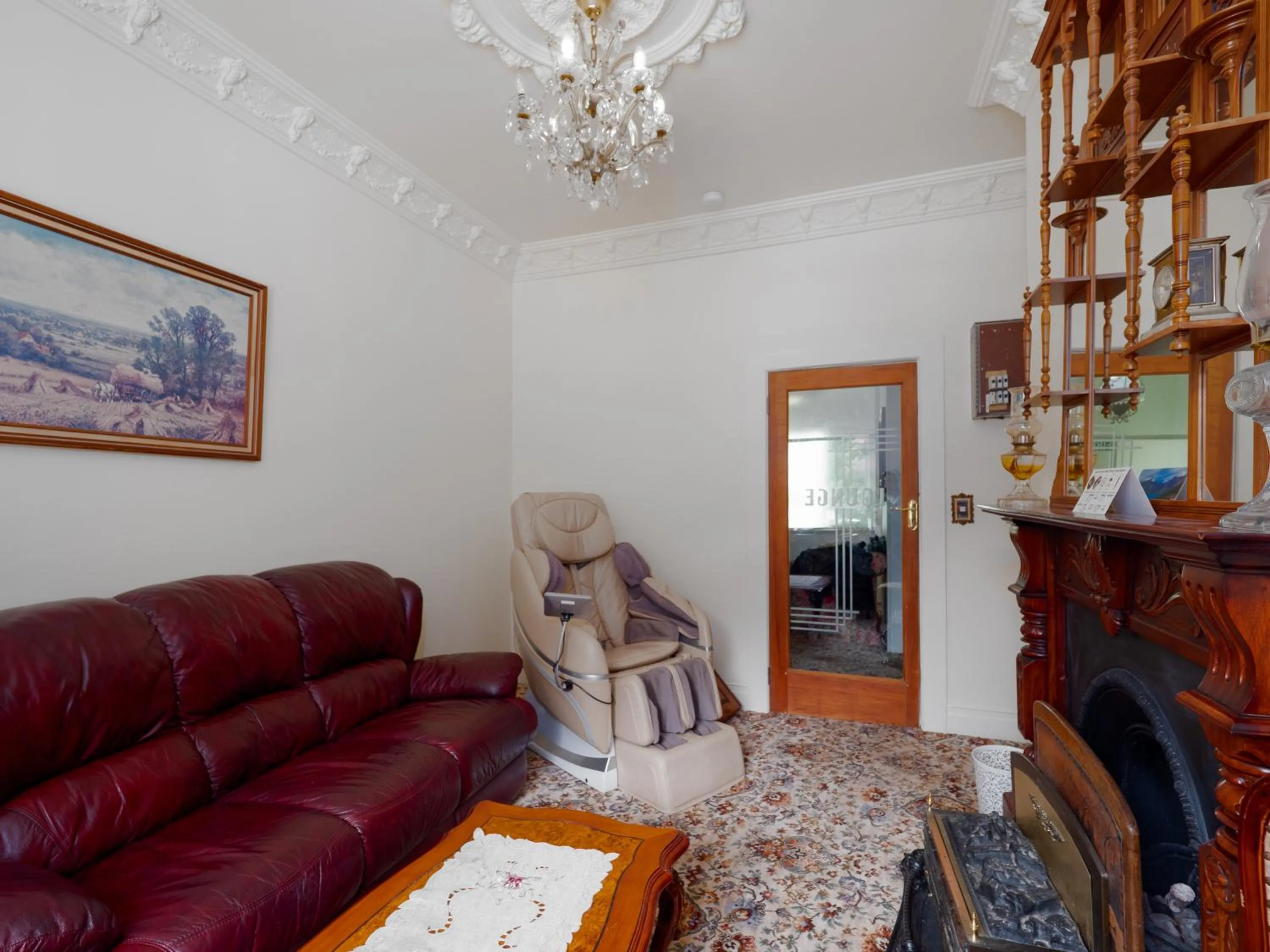 Seating area in Otira Stagecoach Hotel