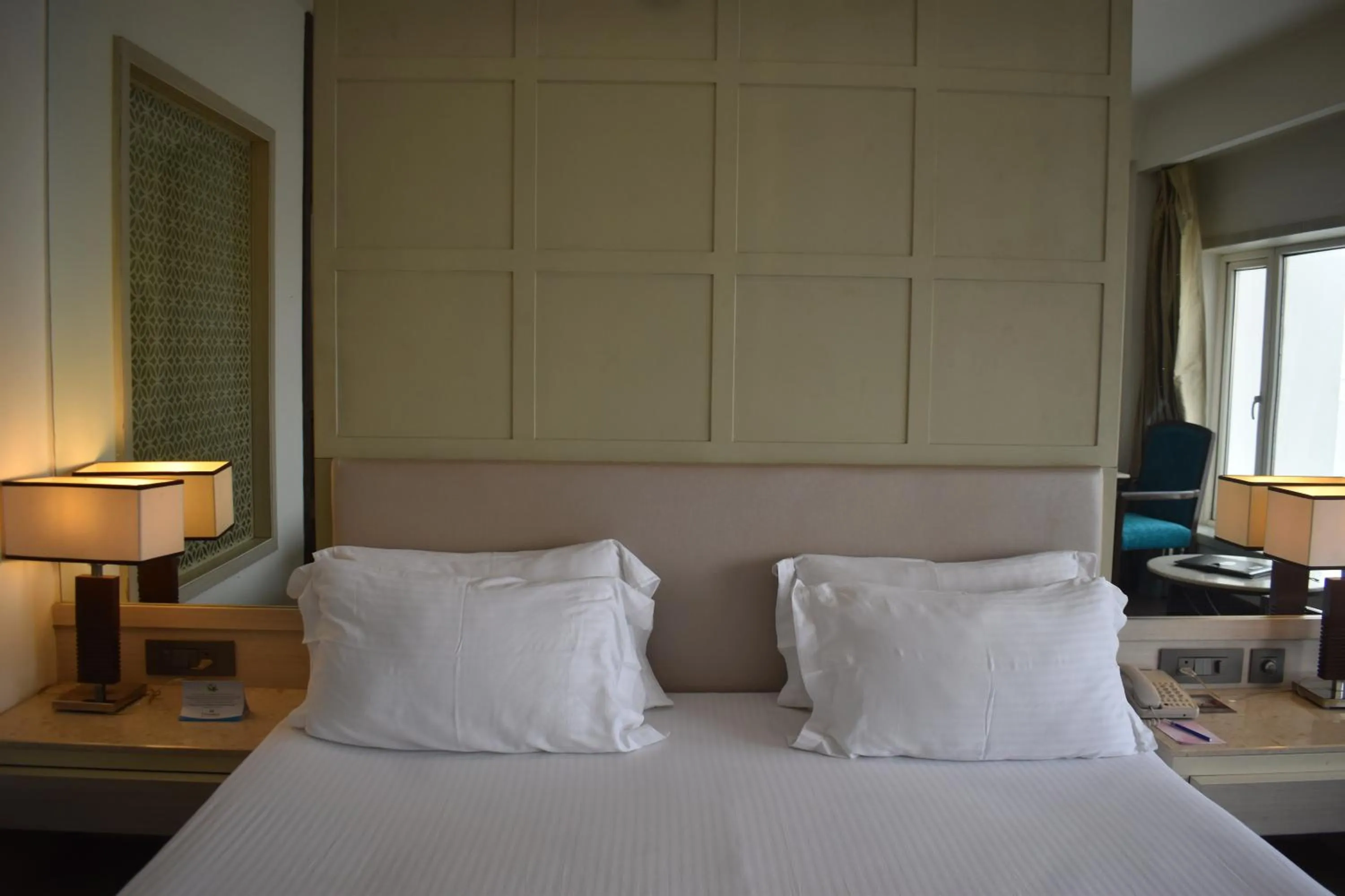 Bed in Chanakya Hotel, Patna