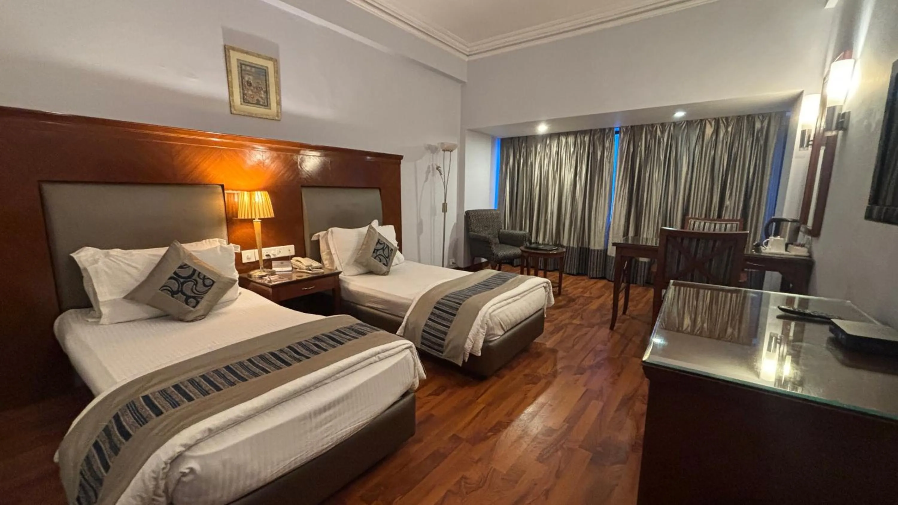 Bed in Chanakya Hotel, Patna