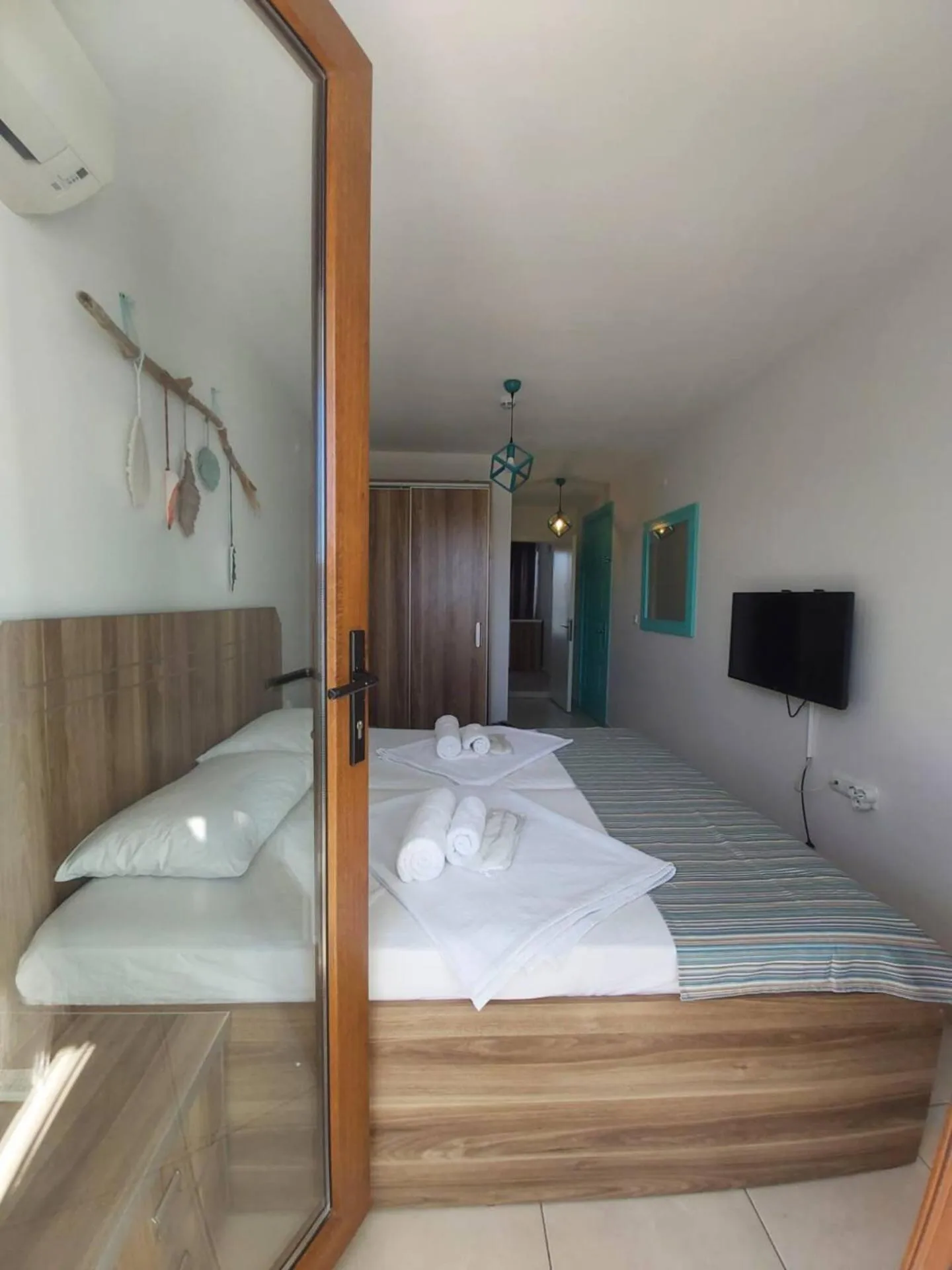 Bed in Foça Mint Hotel