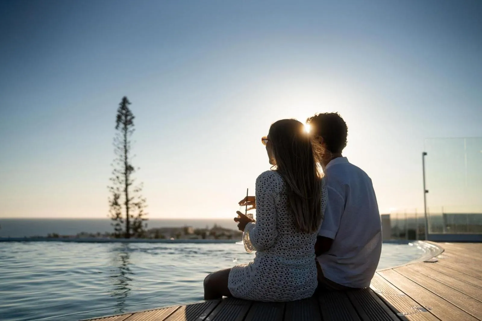 Pool view in Castelo Suites Hotel