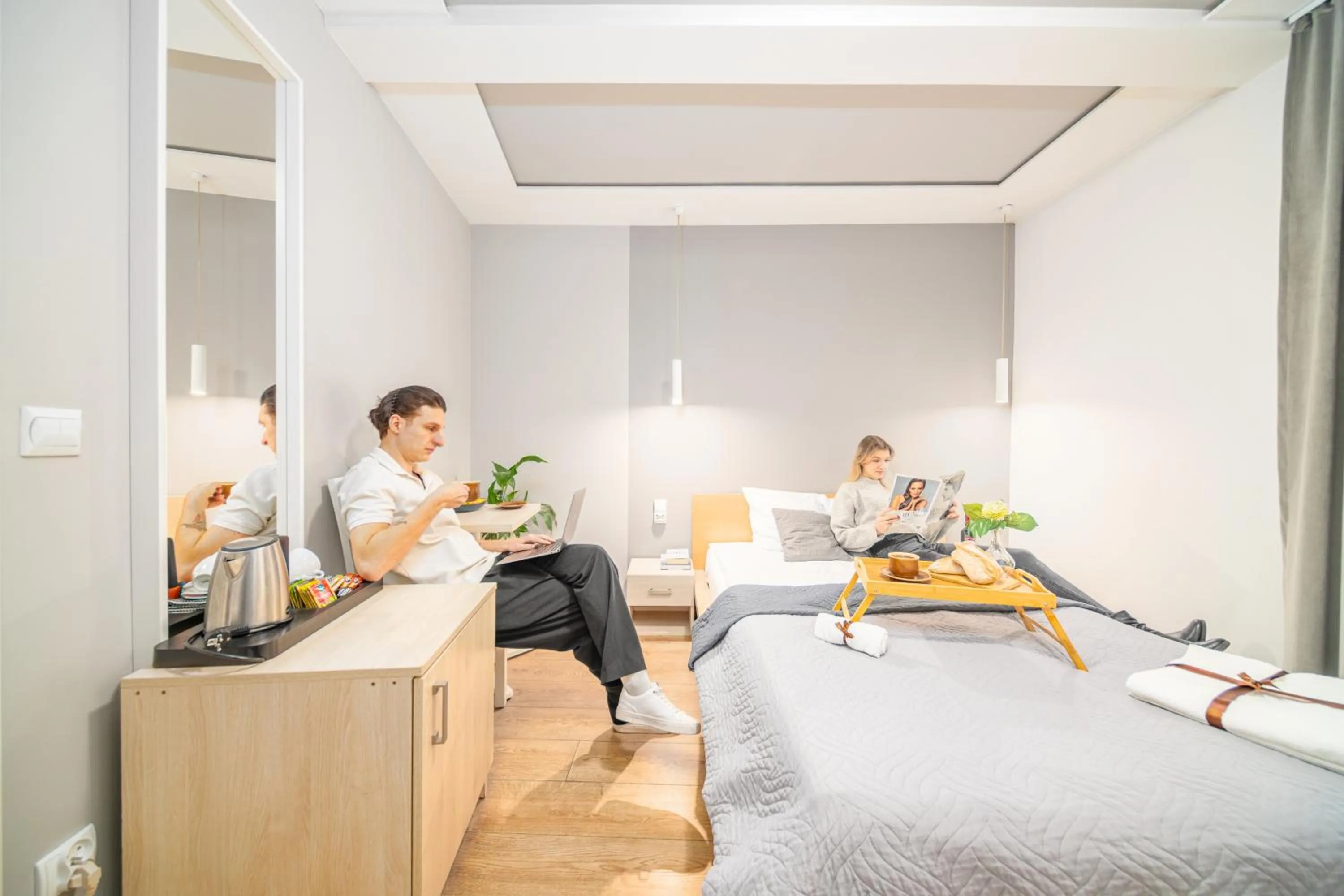 Bed in Apartamenty Platinia - komfortowe noclegi Kraków Stare Miasto