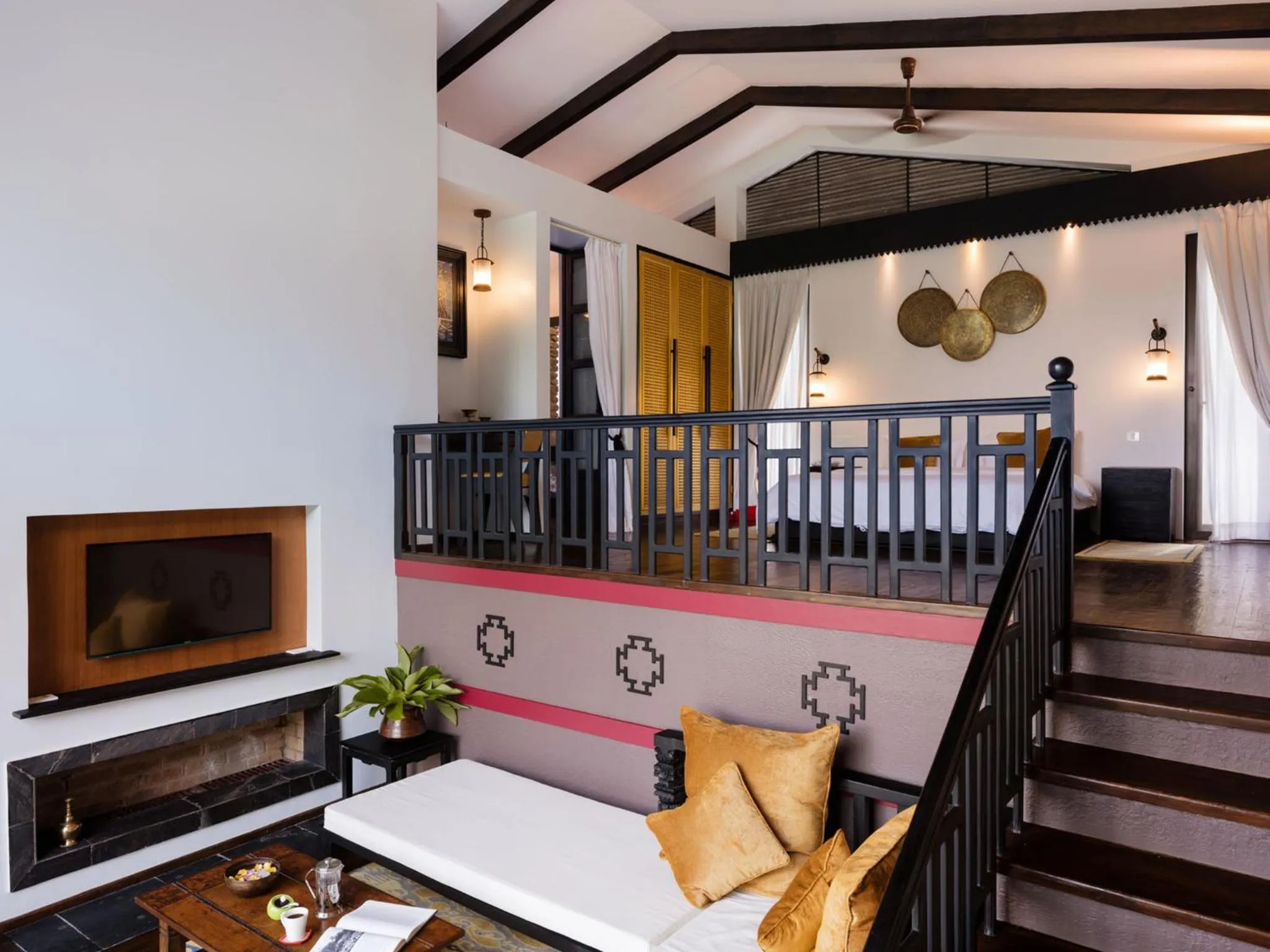 Living room in The Pavilions Himalayas The Farm