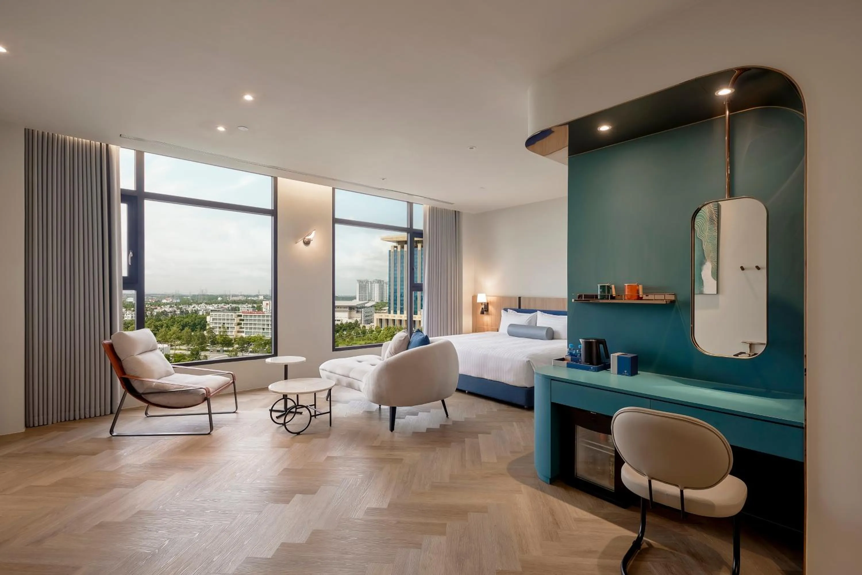 Photo of the whole room, Bed in TC Hotel Binh Duong New City