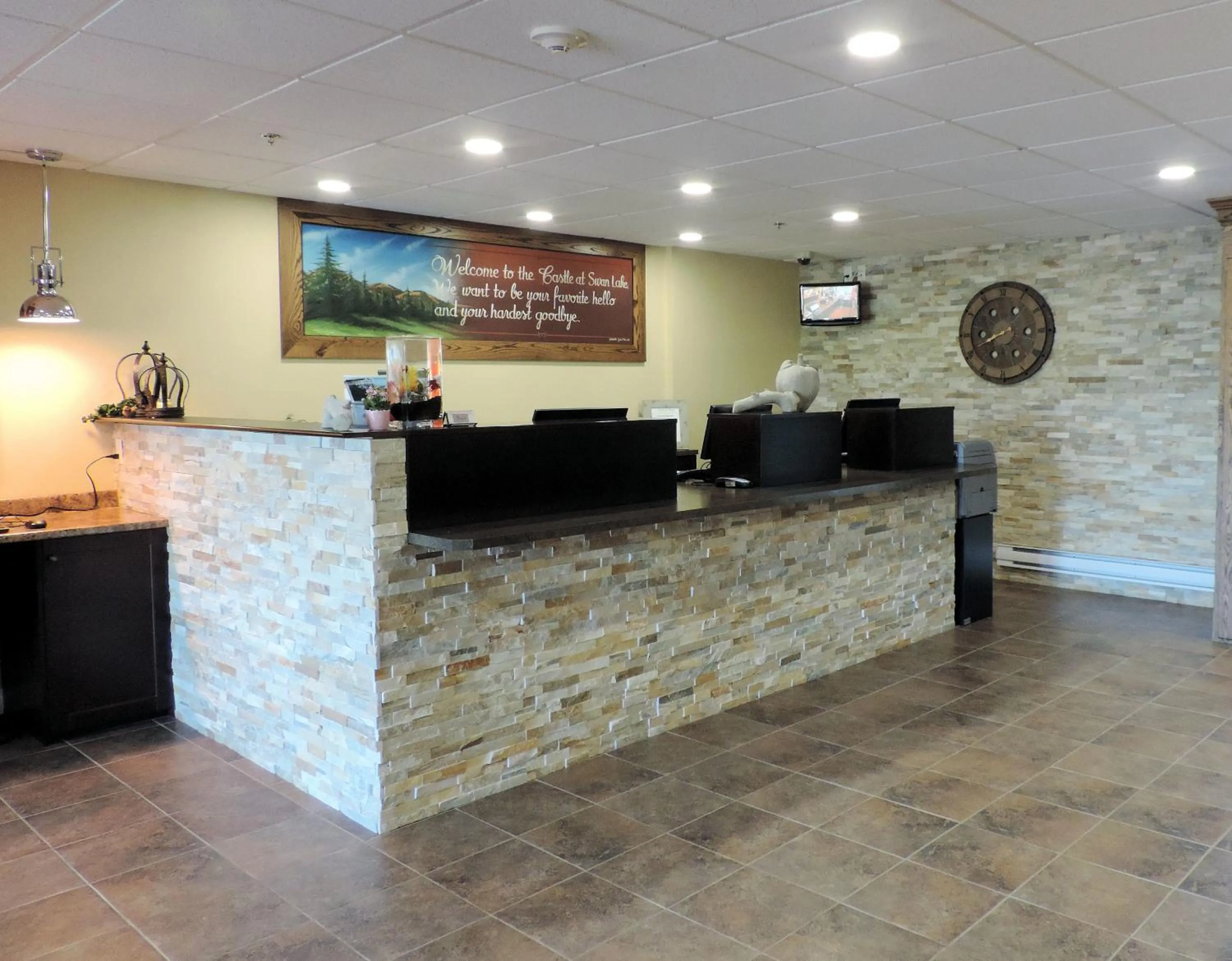 Lobby or reception in The Castle at Swan Lake