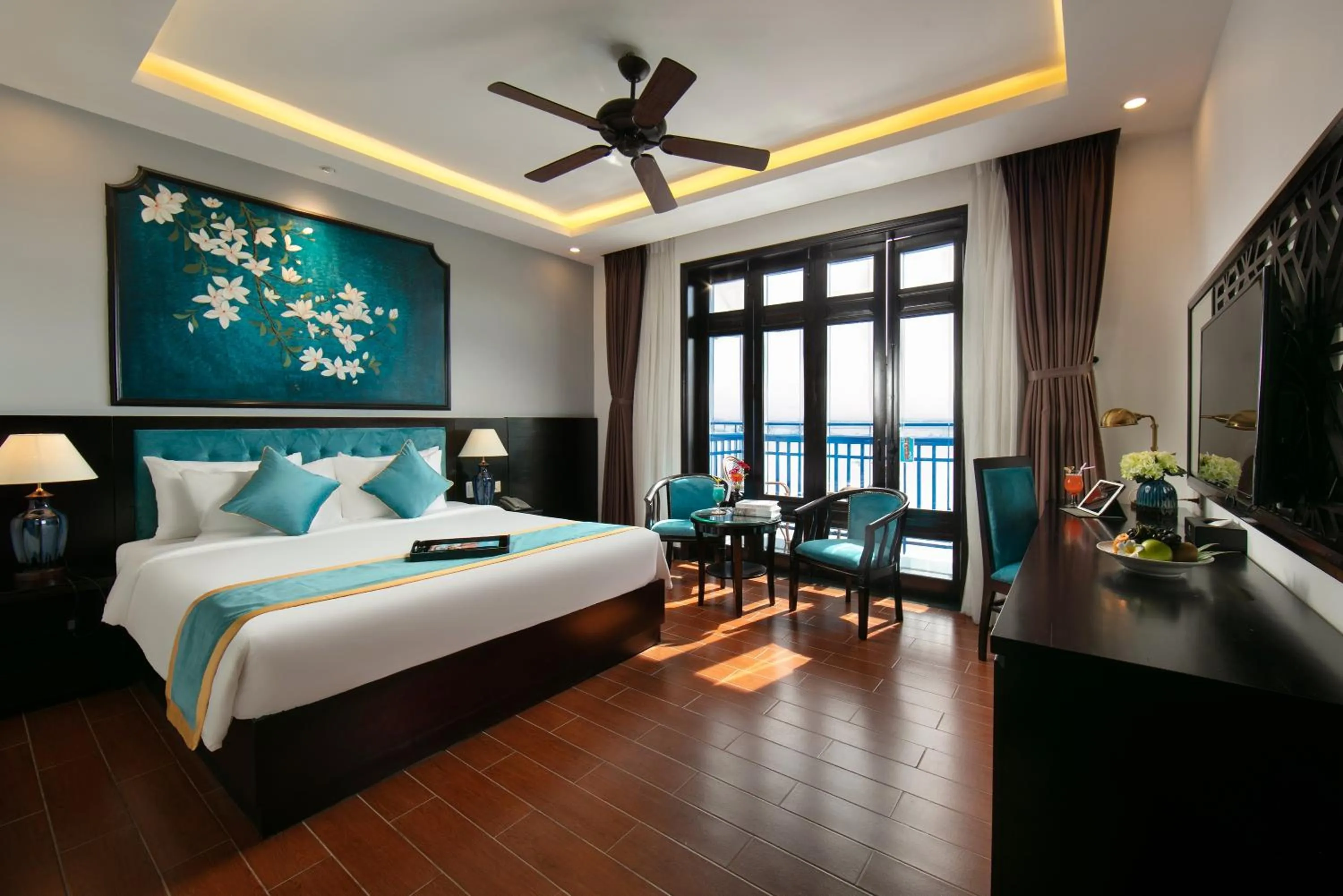 Photo of the whole room, Bed in Silk River Hoi An Hotel & Spa