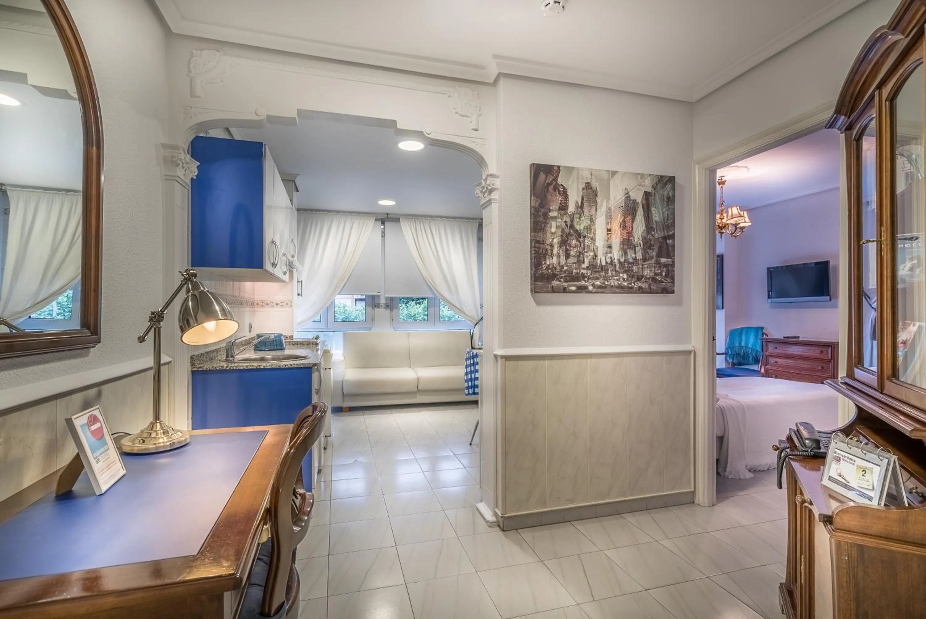 Living room, Bed in Apartamentos Las Brisas