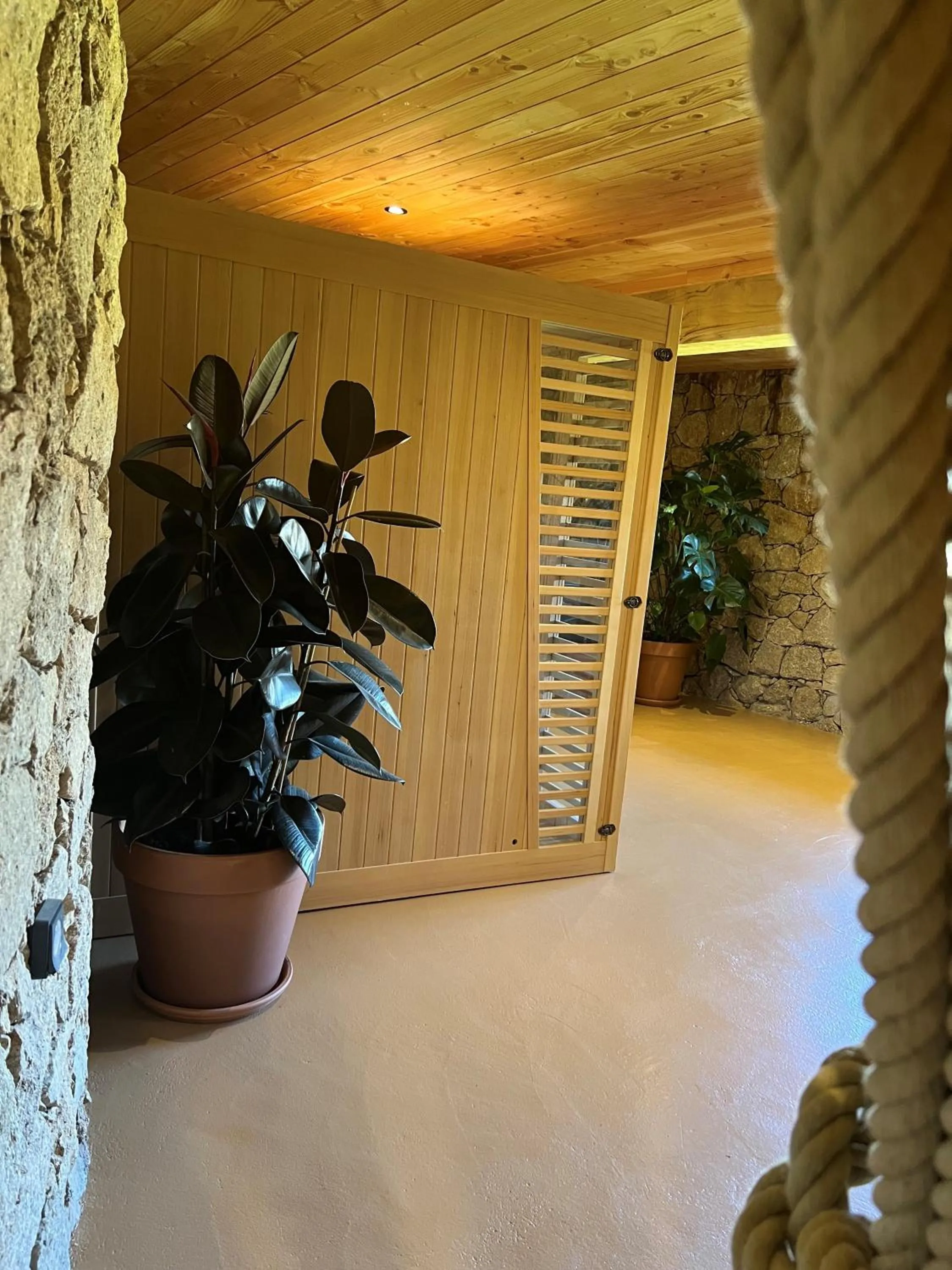 Sauna in Domaine Pozzo di Mastri hôtel & spa