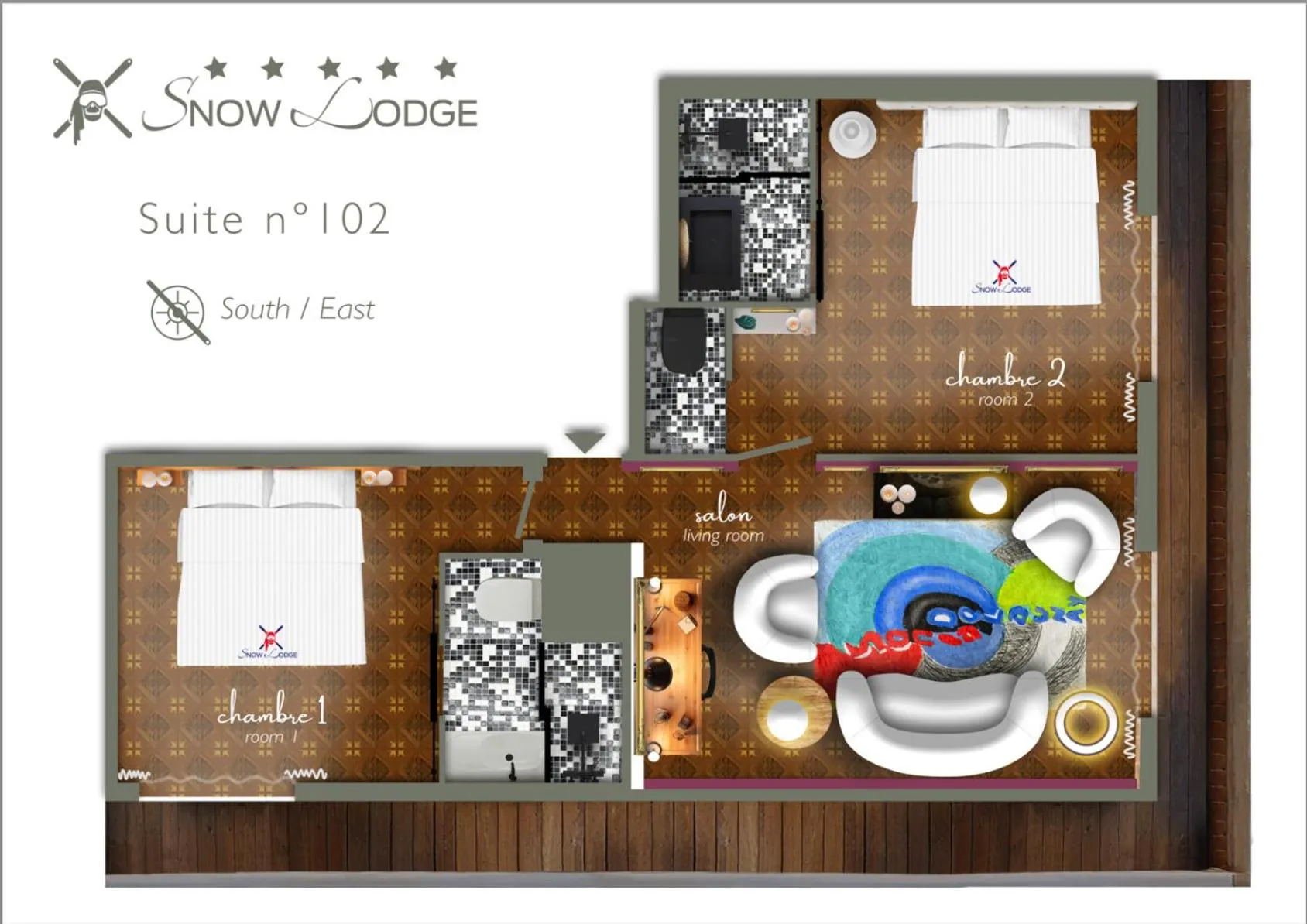 Floor plan in Snow Lodge Hotel Courchevel 1850