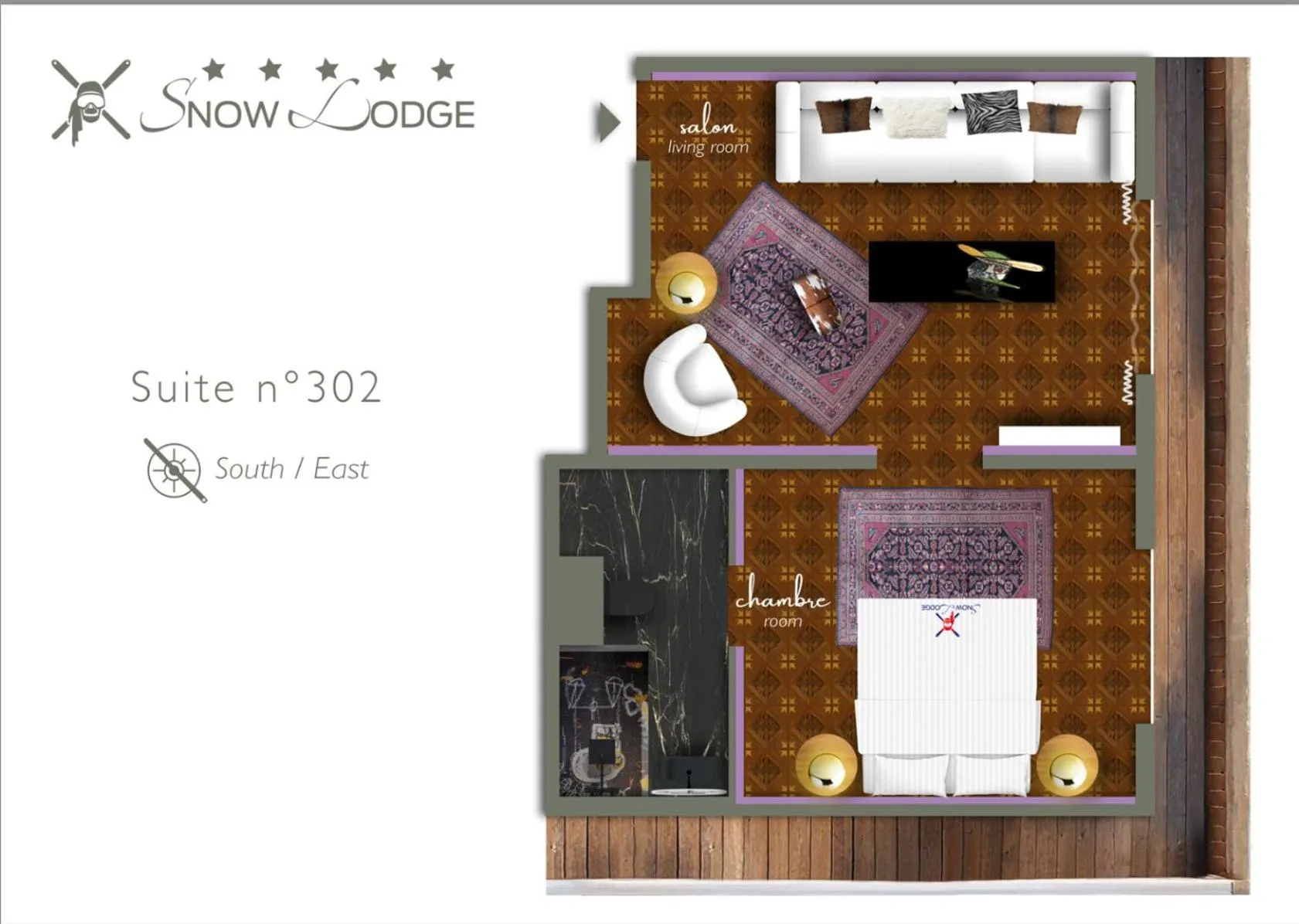 Floor plan in Snow Lodge Hotel Courchevel 1850