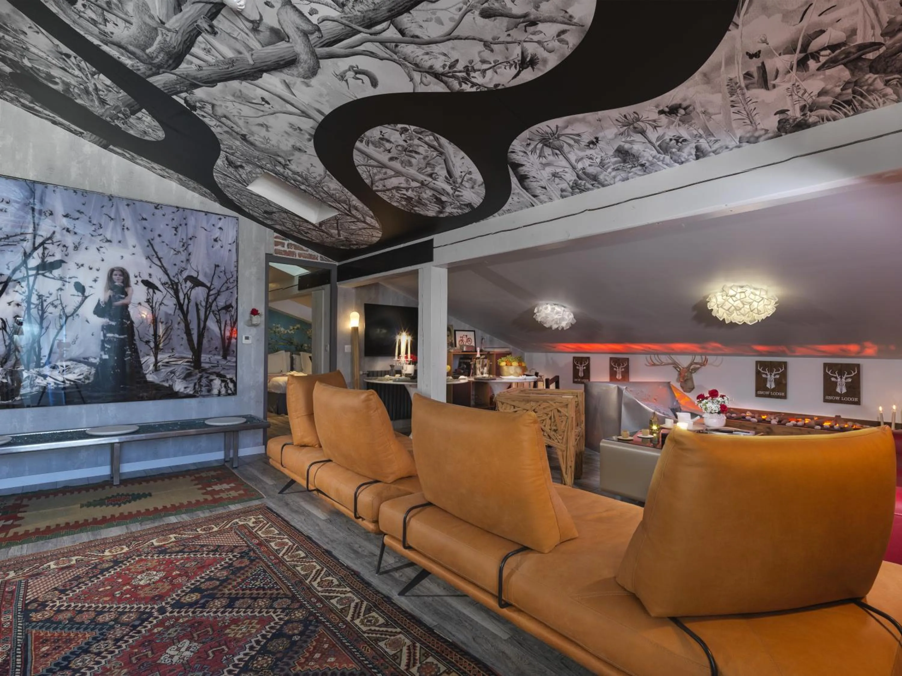 Seating area in Snow Lodge Hotel Courchevel 1850