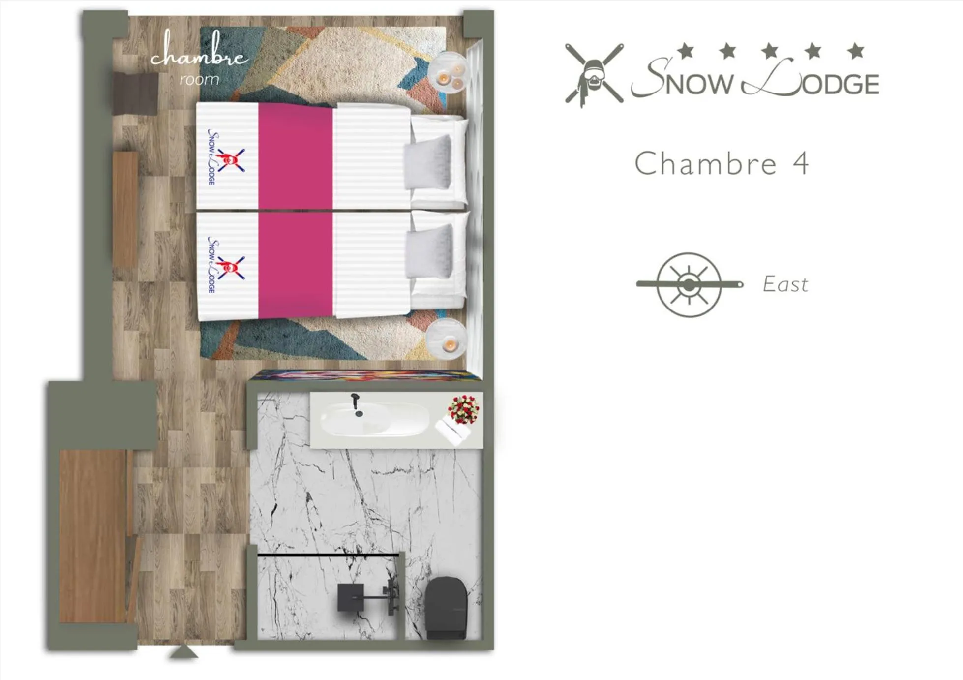 Floor plan in Snow Lodge Hotel Courchevel 1850