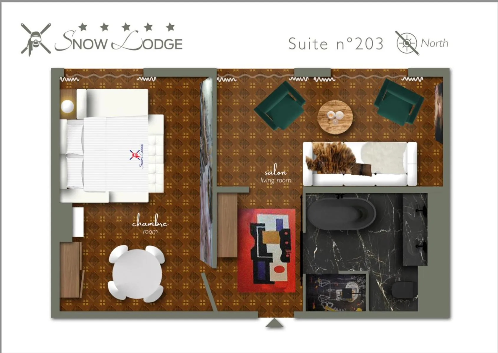 Floor plan in Snow Lodge Hotel Courchevel 1850