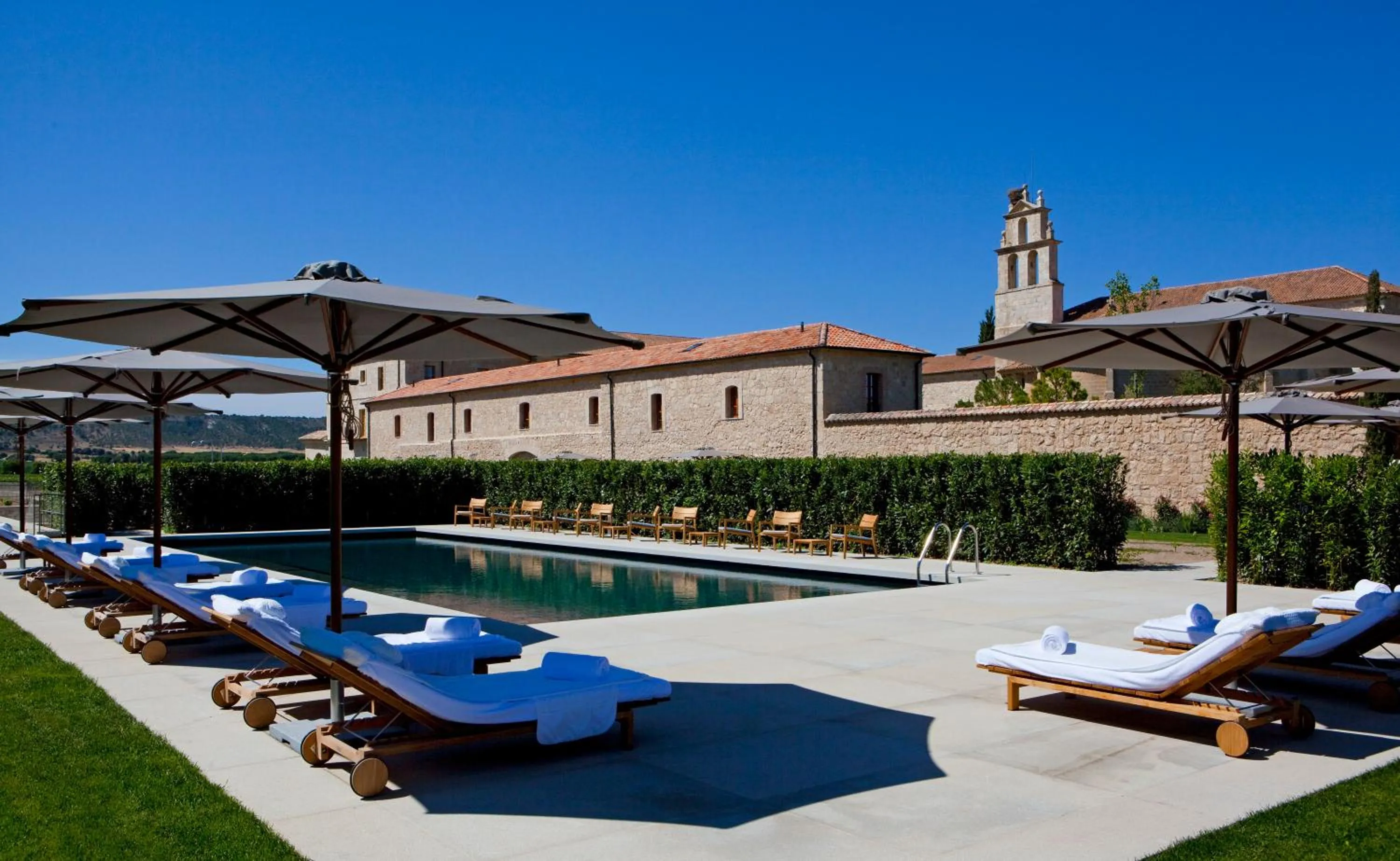 Pool view in Abadia Retuerta LeDomaine