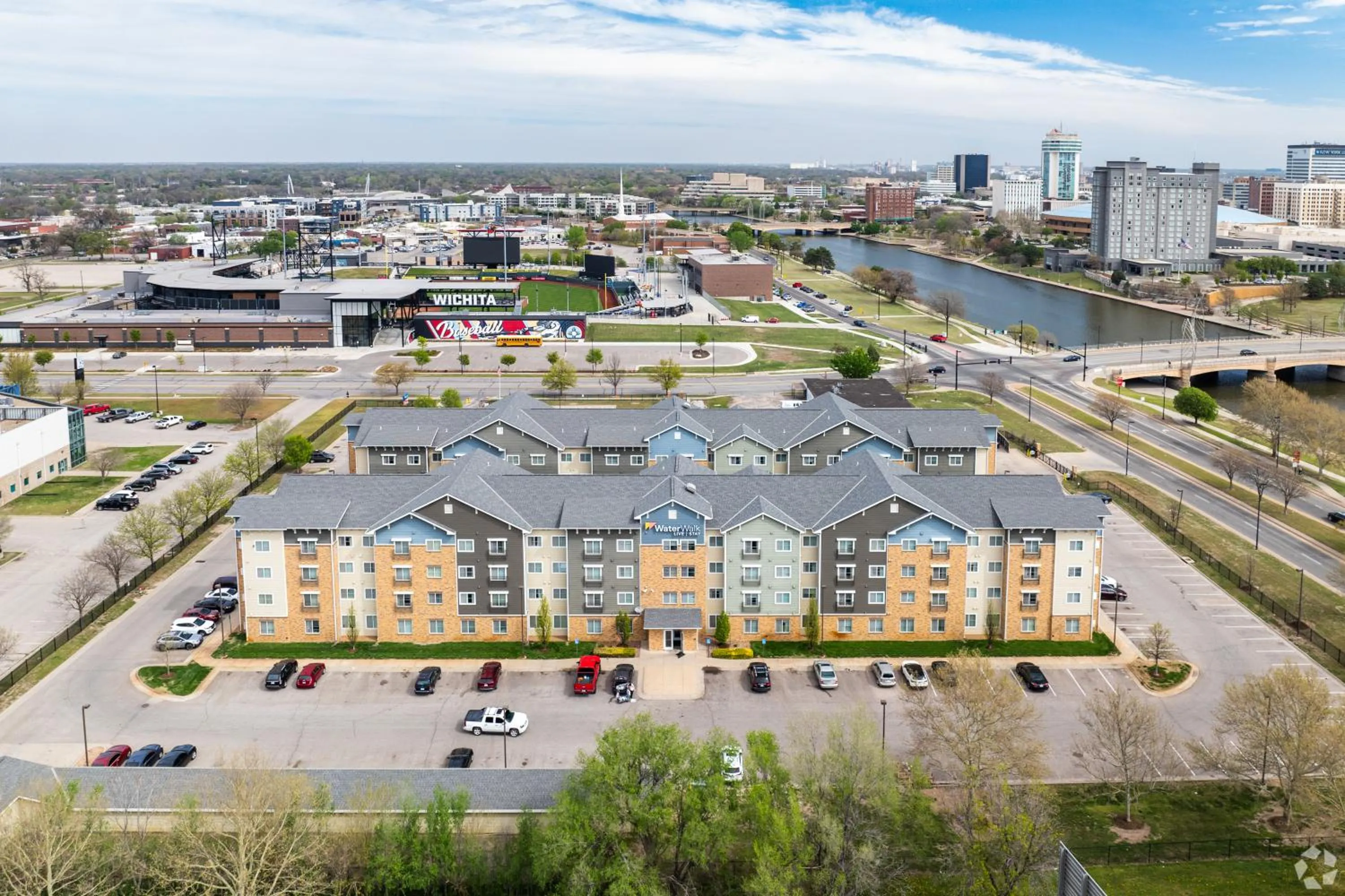 Property building in WaterWalk Extended Stay by Wyndham Wichita