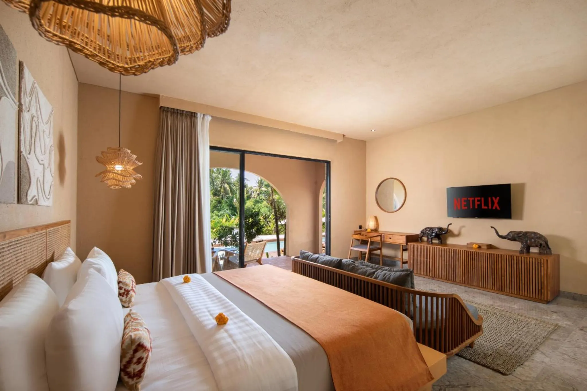 Bedroom, Bed in Cabana Kedungu Villa Tabanan by Ini Vie Hospitality