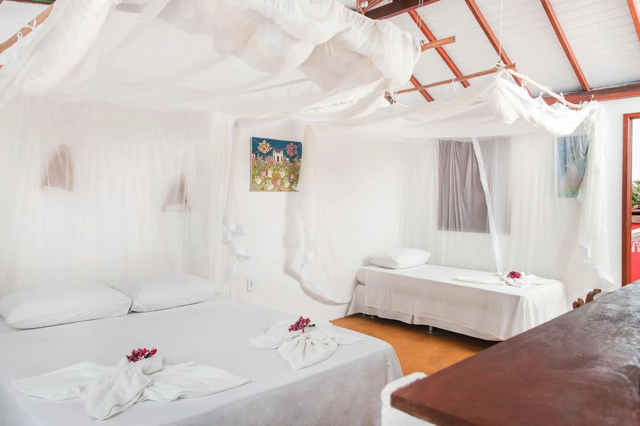 Bed in Pousada Do Guga