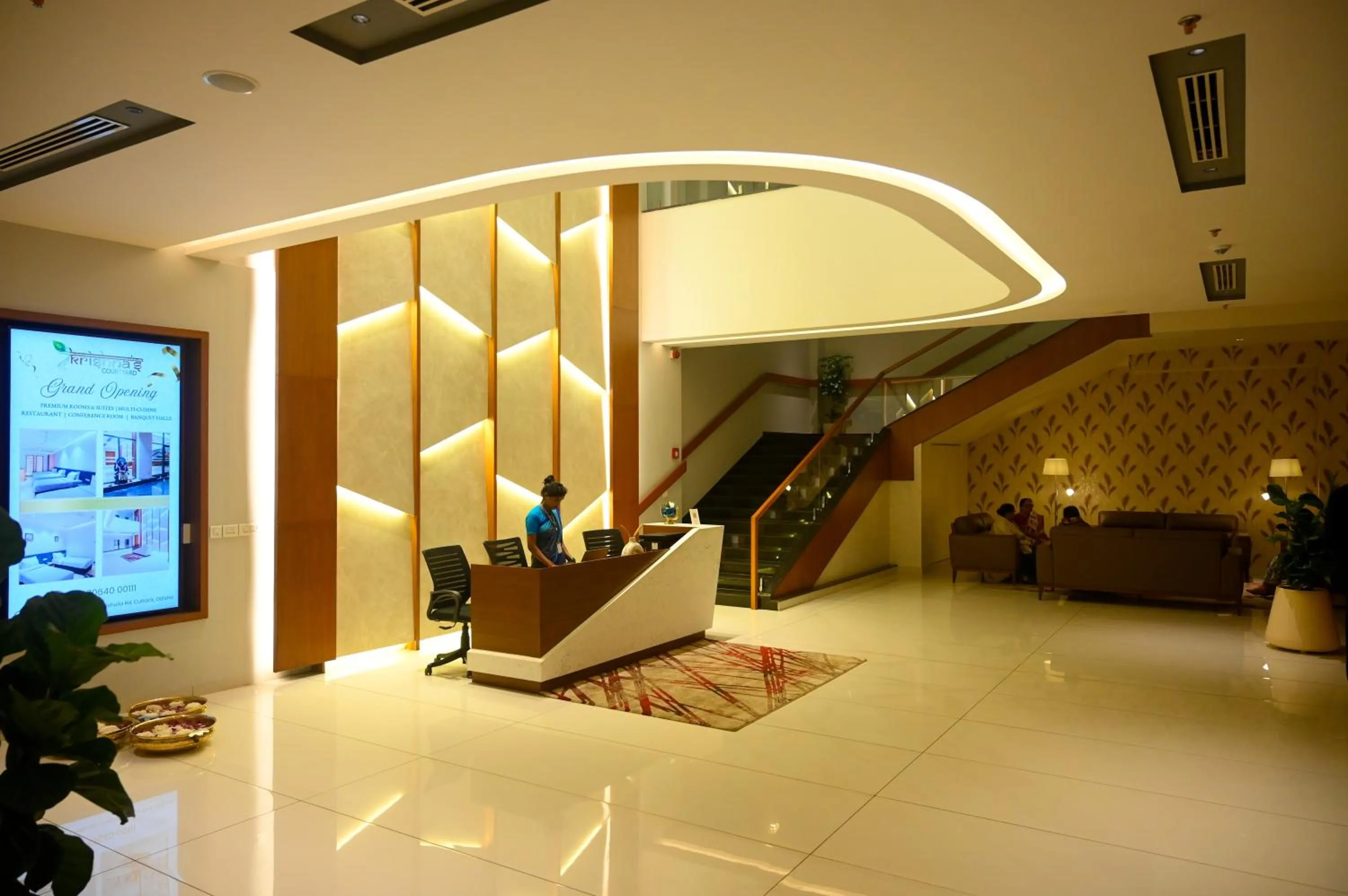 Lobby or reception in Krishna's courtyard Hotel & Convention