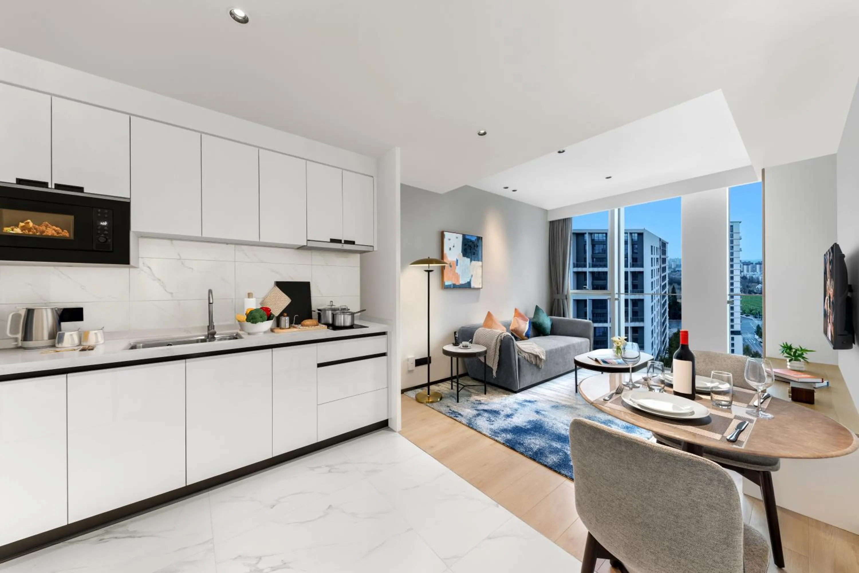 Living room in Citadines Guanghua Chengdu