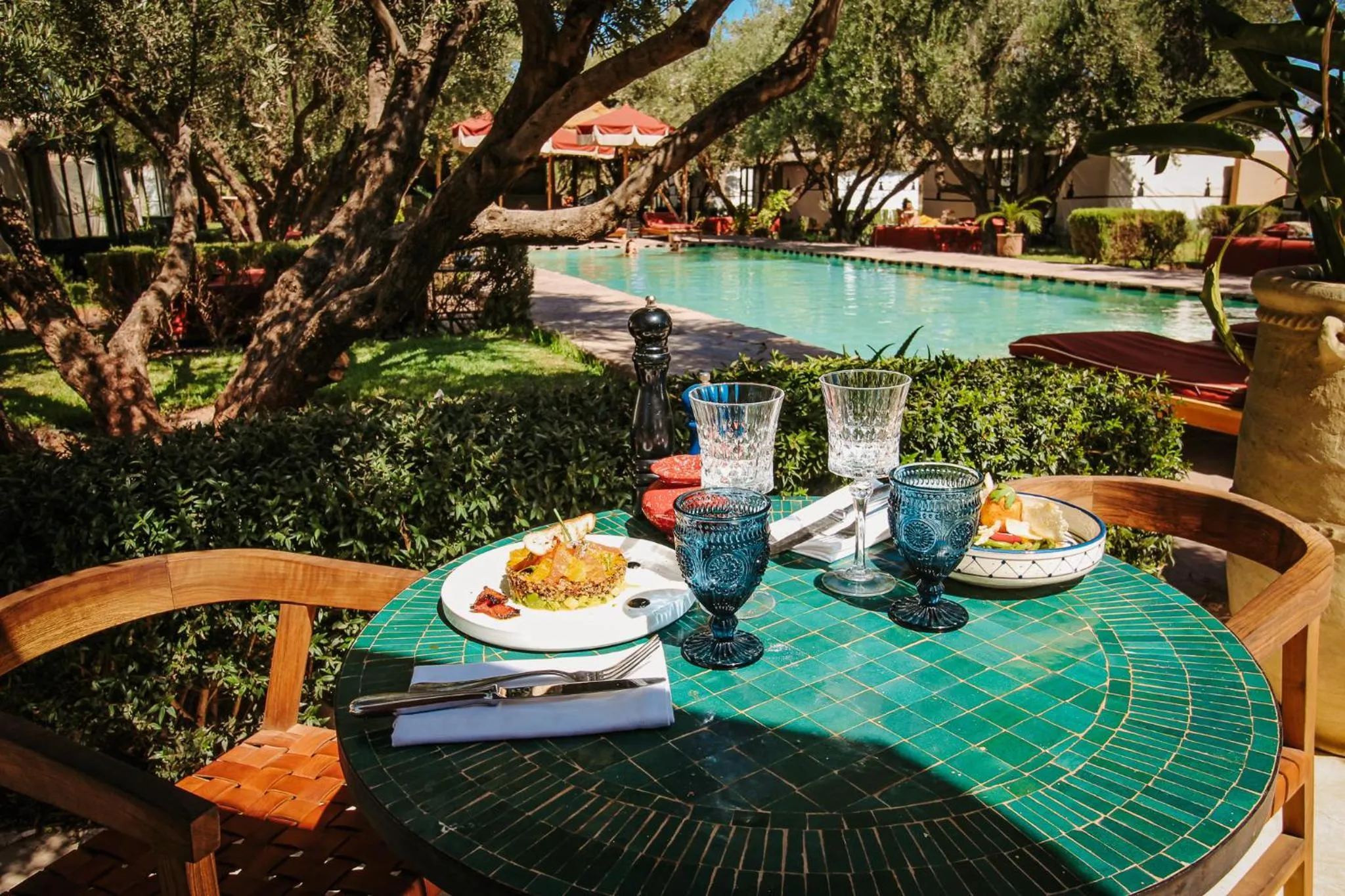 Patio in Hotel & Spa La Ferme El Dar