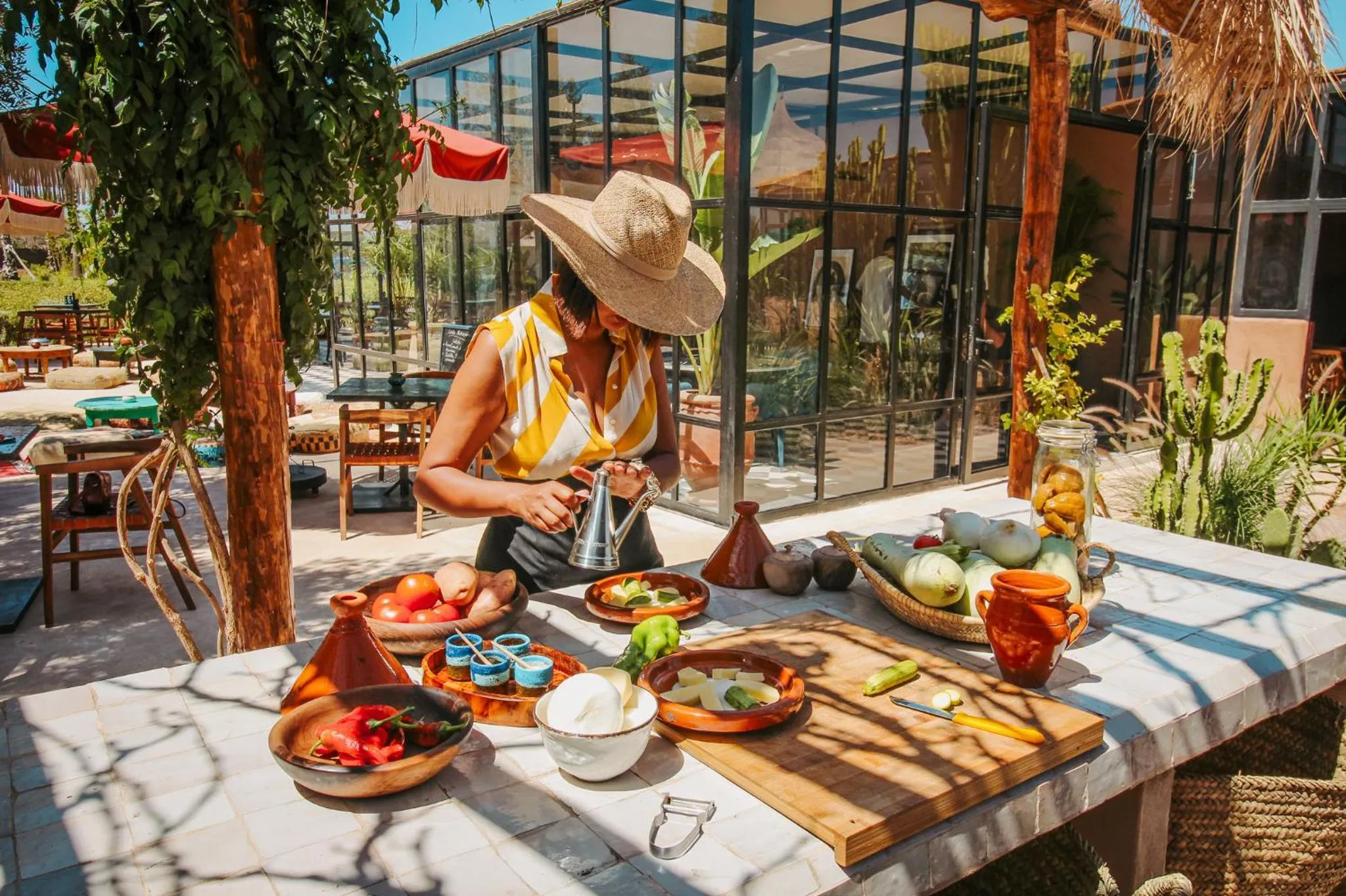 BBQ facilities in Hotel & Spa La Ferme El Dar