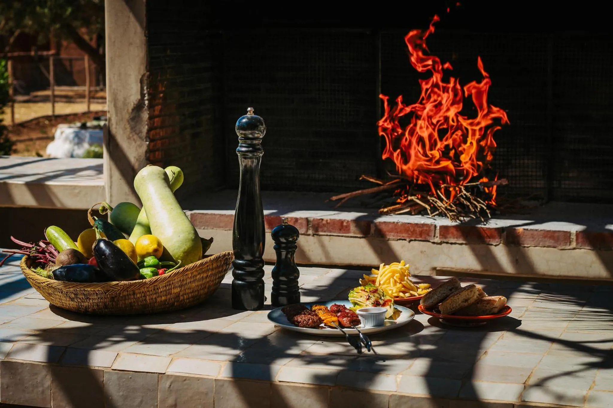 BBQ facilities in Hotel & Spa La Ferme El Dar