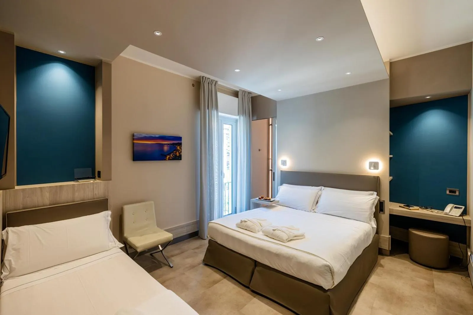 Bedroom, Bed in Hotel Albatros Varigotti