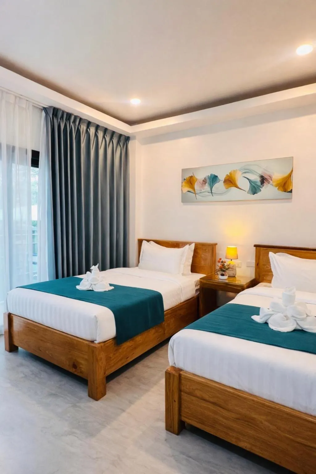 Bed in Ocean Star Hotel Coron