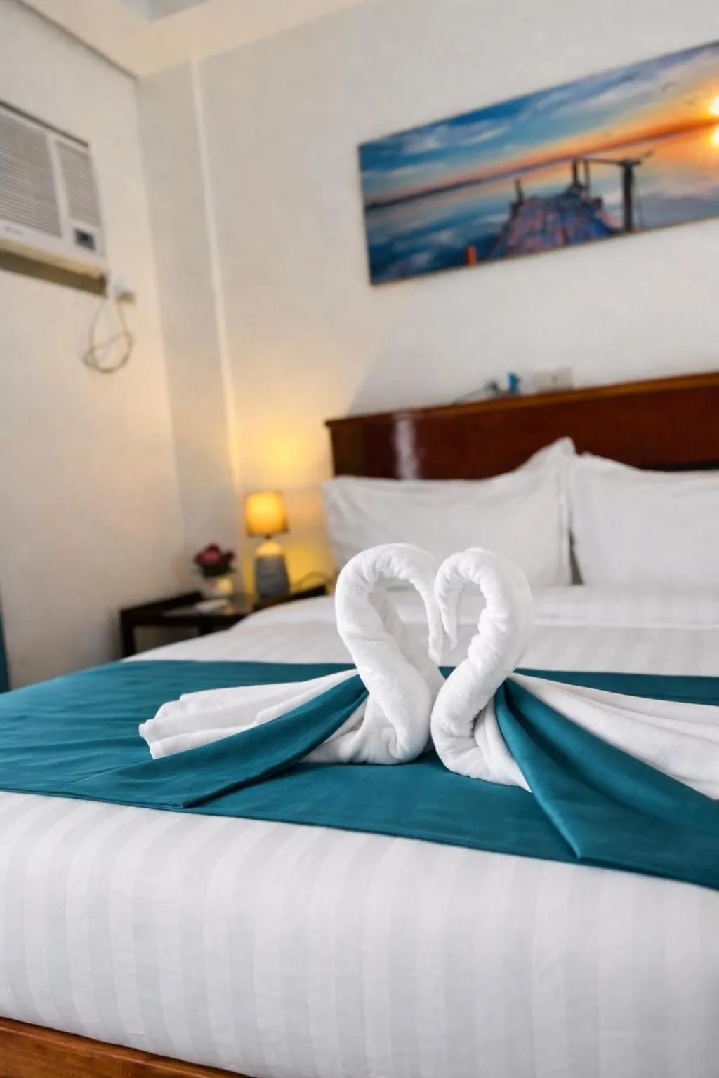 Bed in Ocean Star Hotel Coron